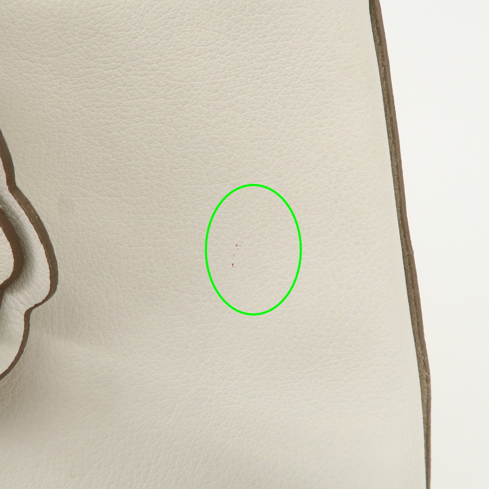 MIU MIU Leather Flower Tote Bag Hand Bag White 5BG054 Used