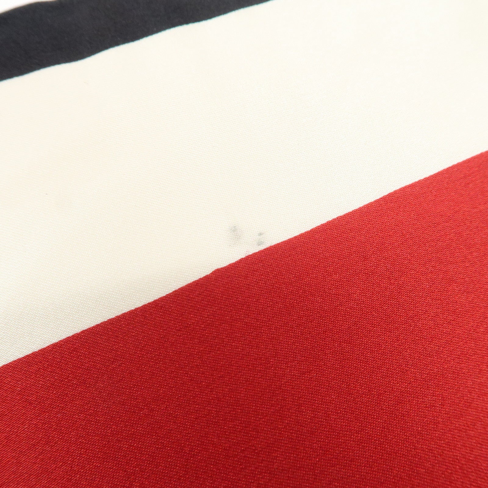 CHANEL Silk 100% 86×86 Scarf Shawl Ivory Red Black