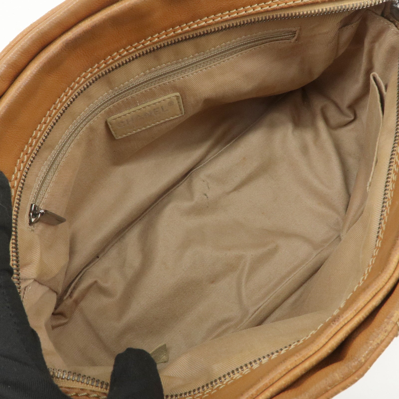 CHANEL COCO Mark Calf Leather Chain Shoulder Bag Hand Bag Brown