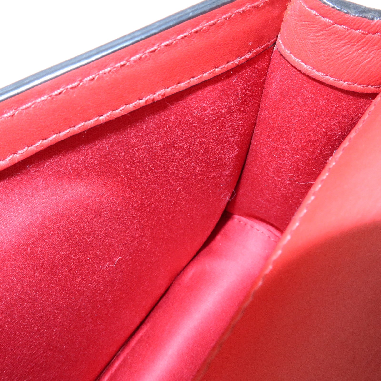 MIU MIU Leather Star Chain Shoulder Bag Crossbody Bag Red