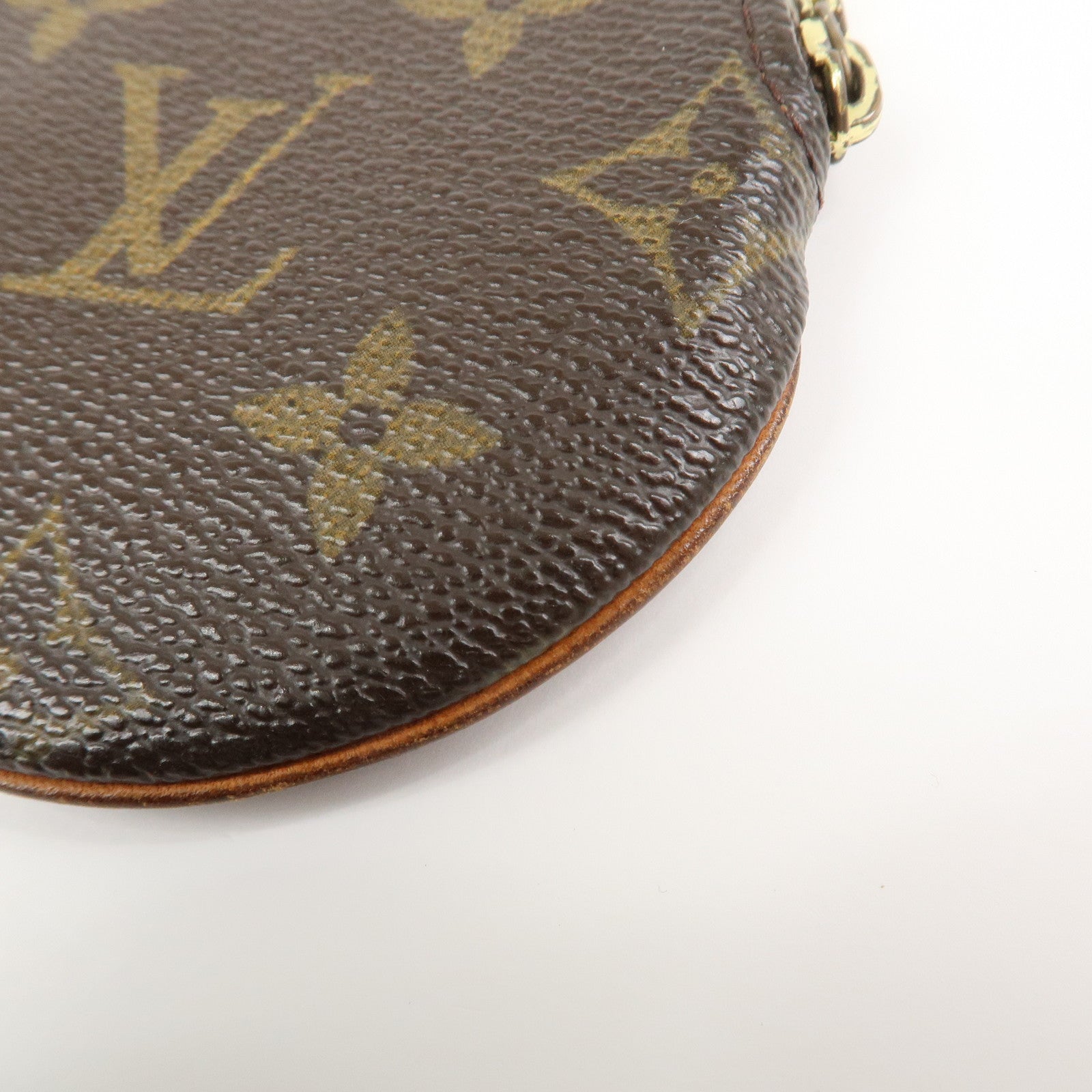 Louis Vuitton Monogram Porte Monnaie Rond Coin Case Brown M61926