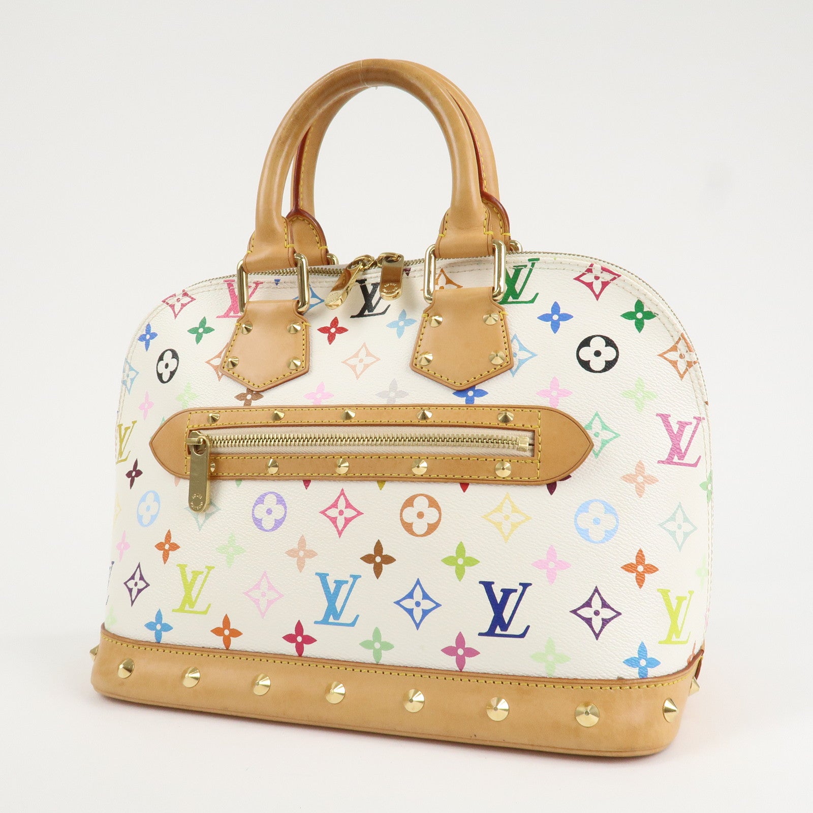 Louis Vuitton Monogram Alma PM Hand Bag Blanc Multicolor M92647 Used