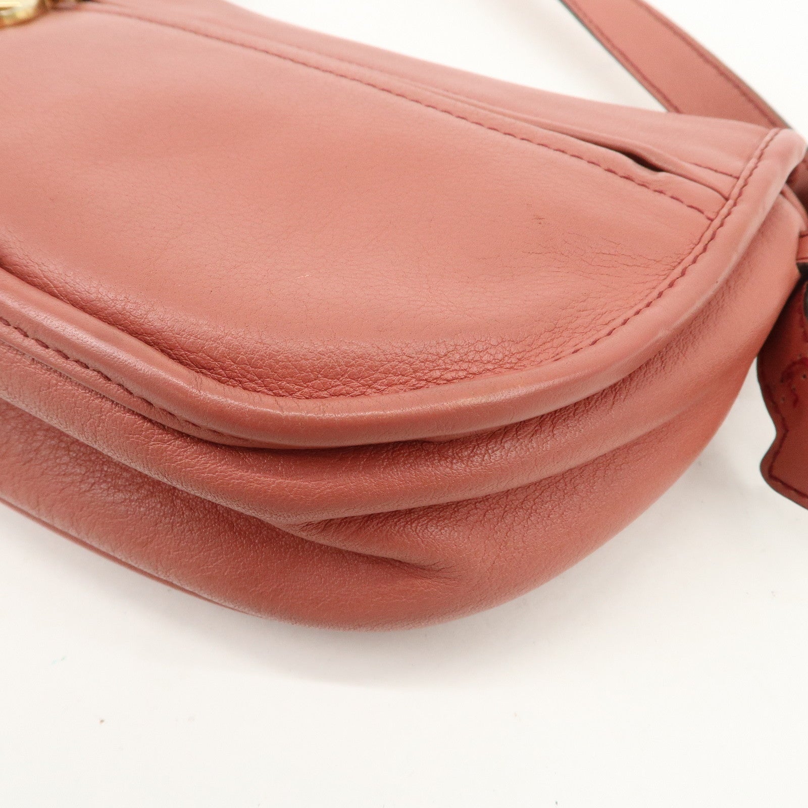 LOEWE Heritage Leather Shoulder Bag Crossbody Bag Pink