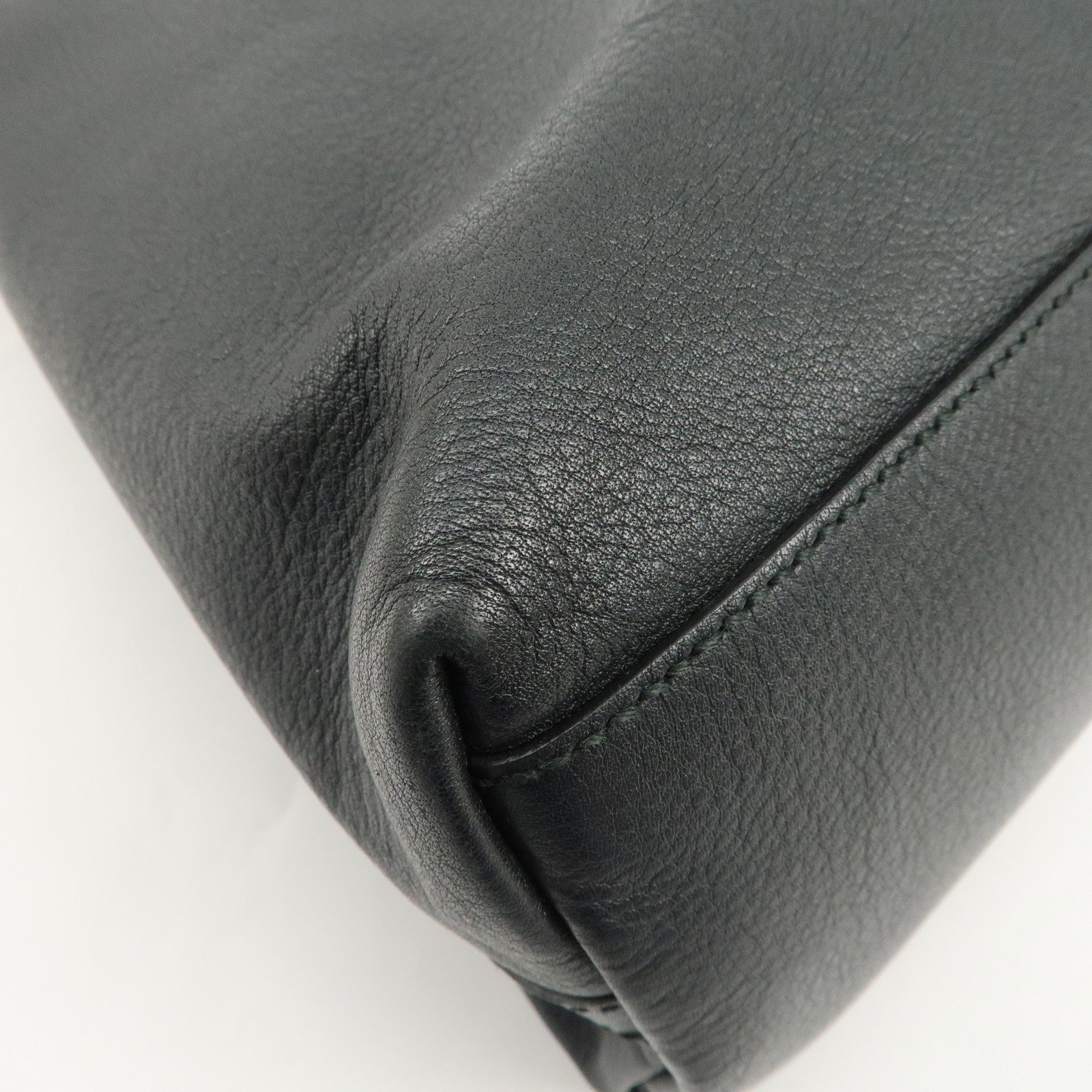 GUCCI Leather Tote Bag Shoulder Bag Black 419689 Used