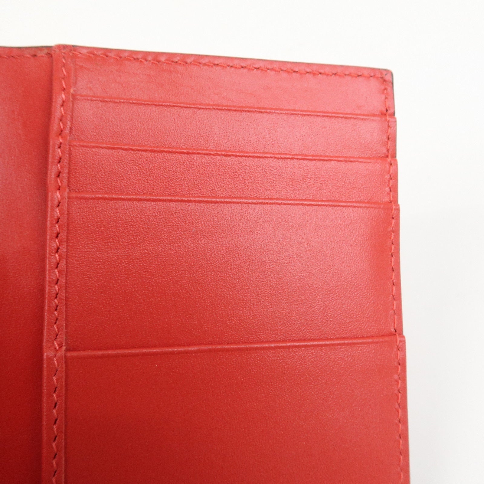 Christian Louboutin Leather Card Case Card Holder Studs Gray