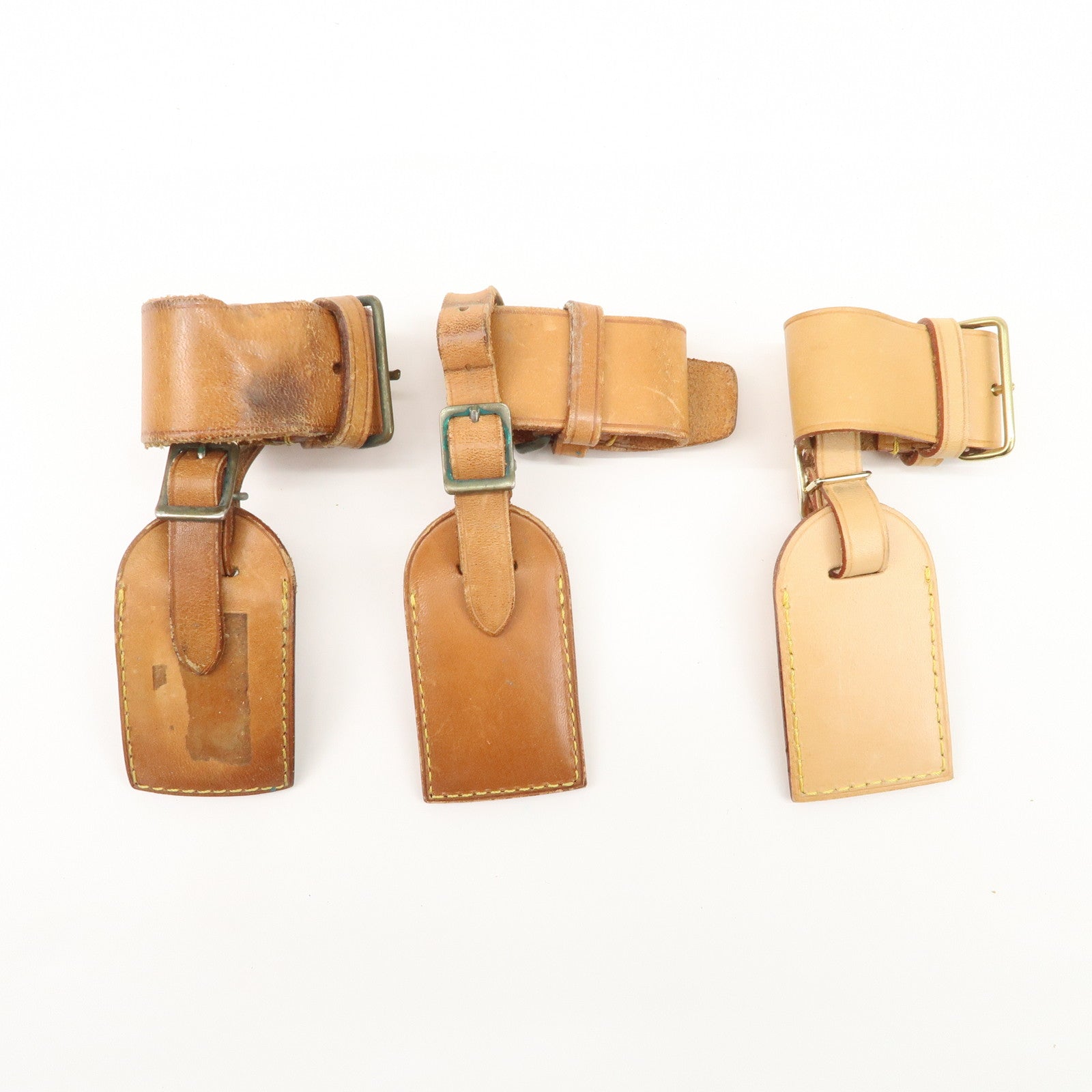 Louis Vuitton Set of 15 Nume Leather Name Tag & Poignet Natural Used