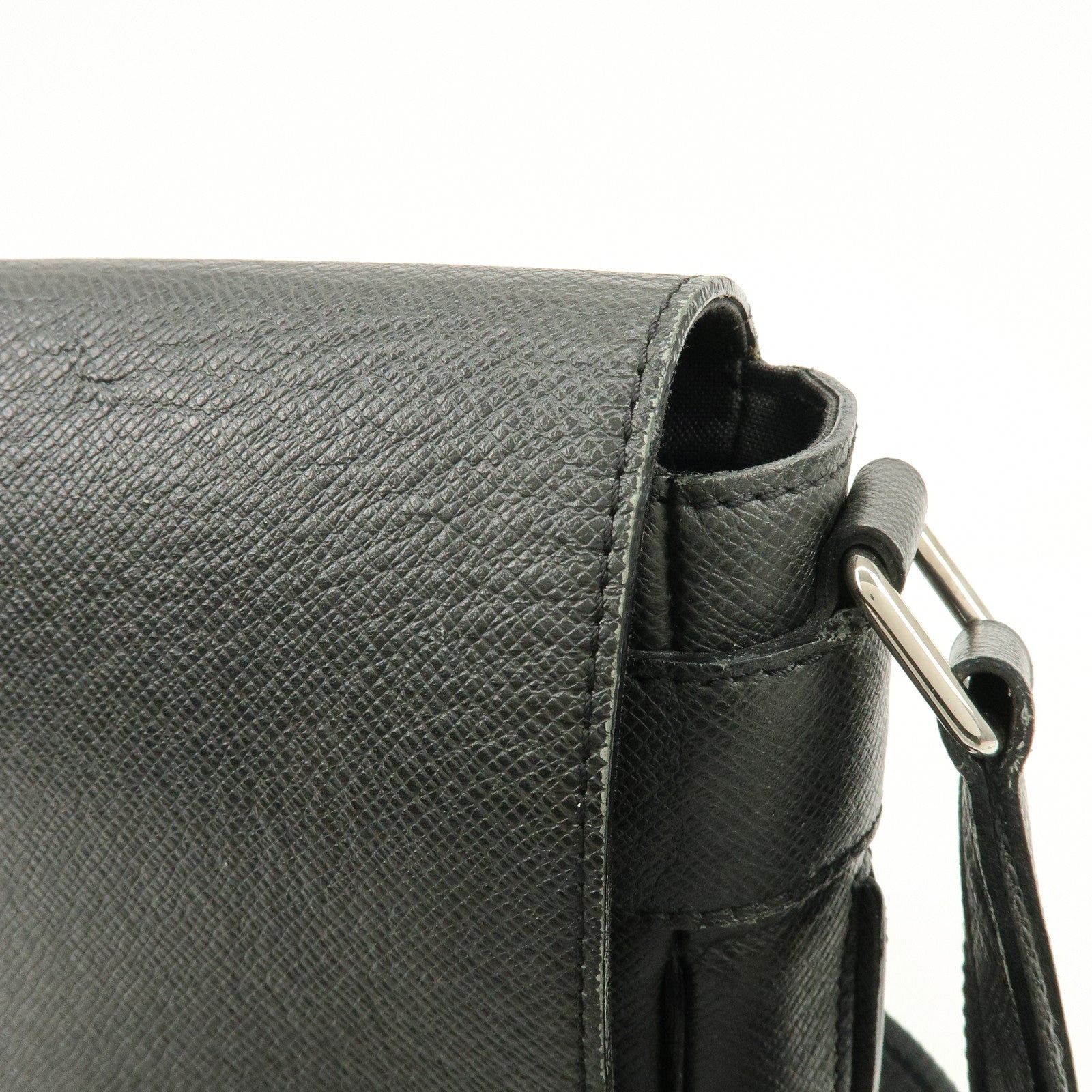 Louis Vuitton Taiga Leather Victor Shoulder Bag Ardoise M30142