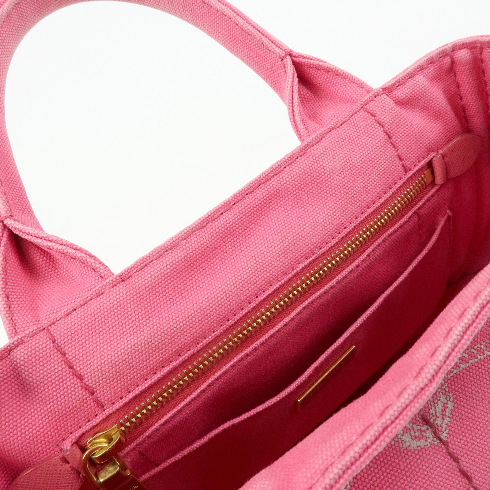 PRADA Canapa Mini Canvas 2Way Bag Hand Bag Shoulder Bag Pink 1BG439