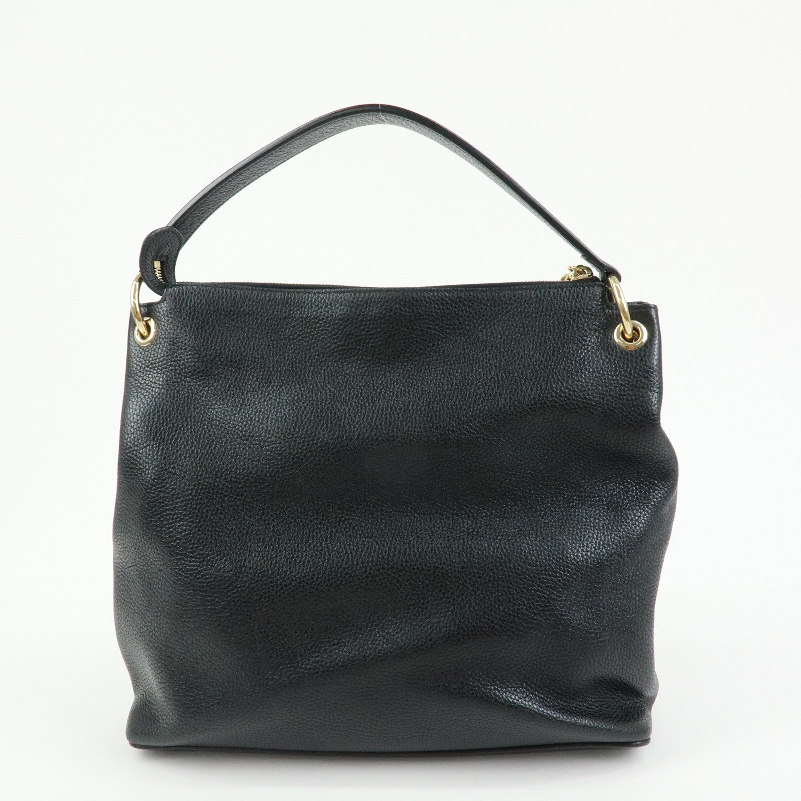 GUCCI Interlocking G Soho Leather 2Way Bag Hand Bag Black 536194