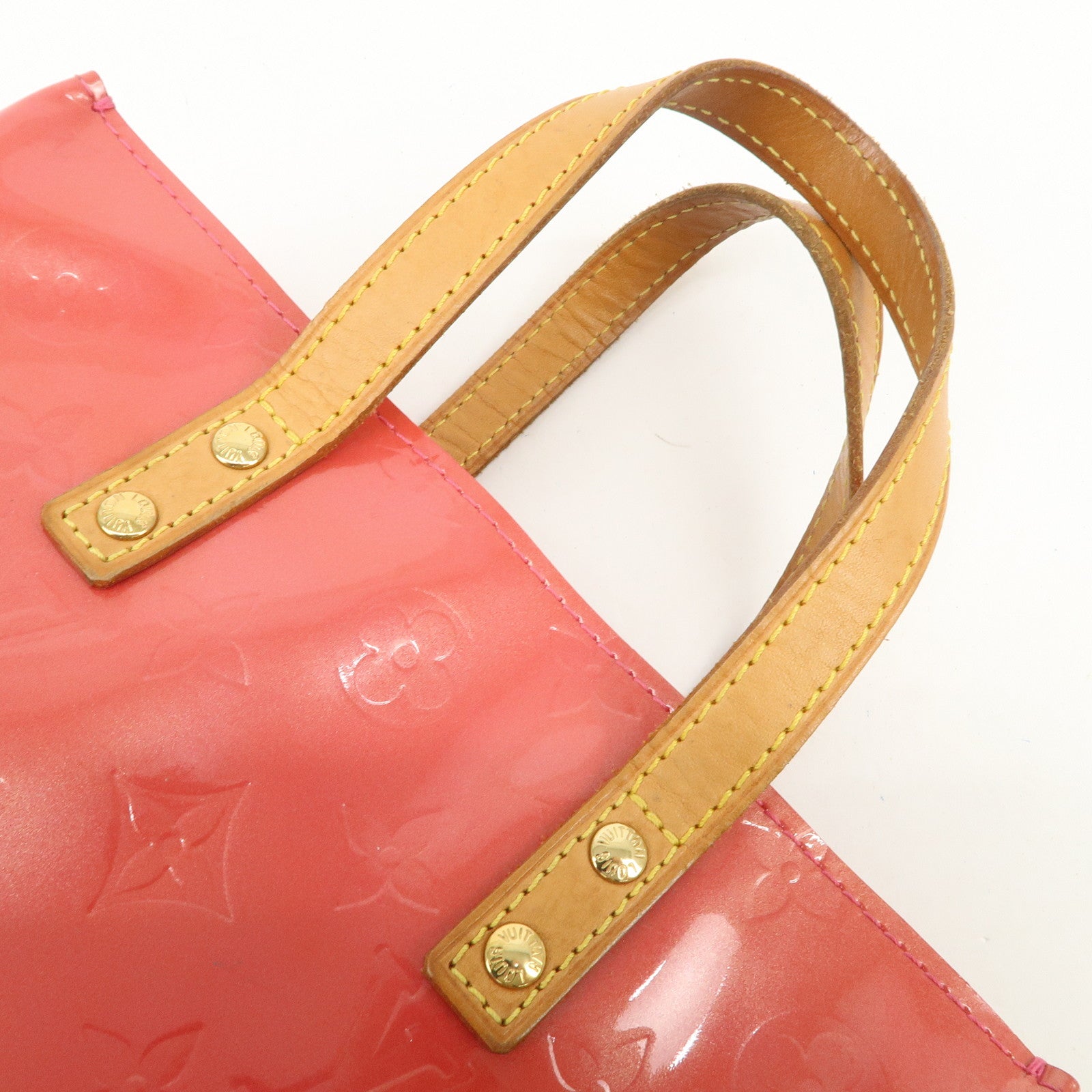 Louis Vuitton Monogram Vernis Lead PM Hand Bag Framboise M9132F