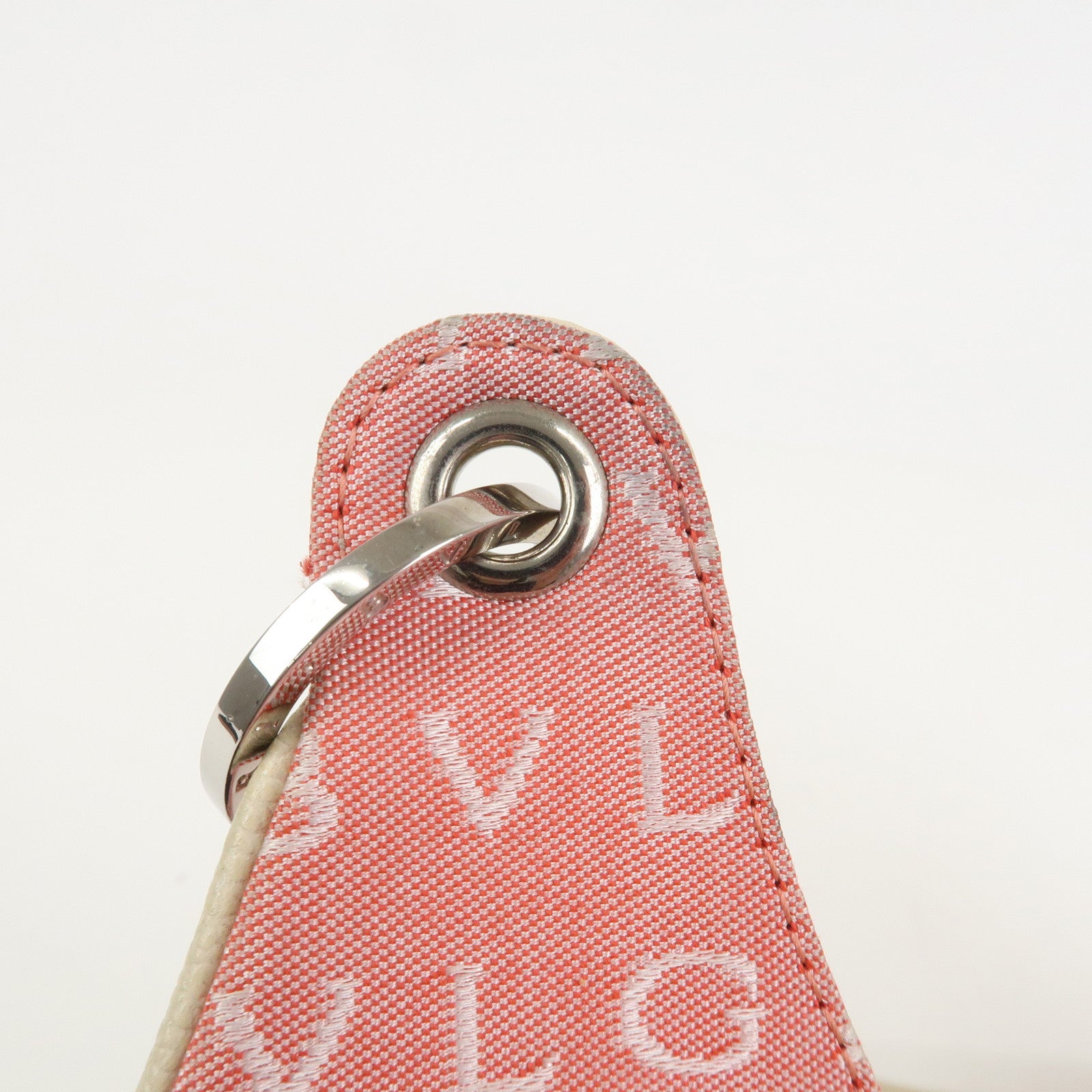 BVLGARI Logo Mania Canvas Leather Shoulder Bag Hand Bag Pink