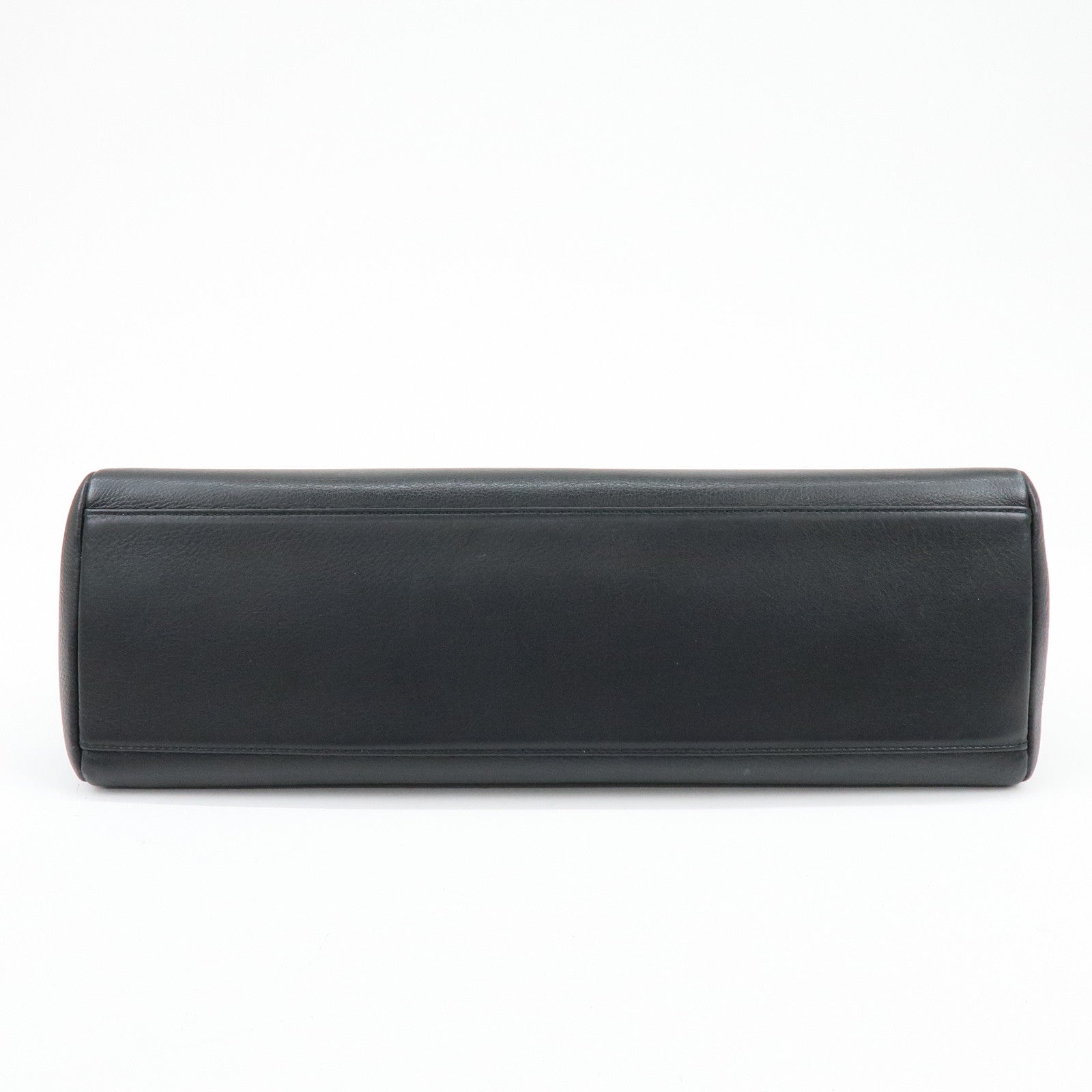 Ferragamo Gancini Leather Hand Bag Shoulder Bag Black