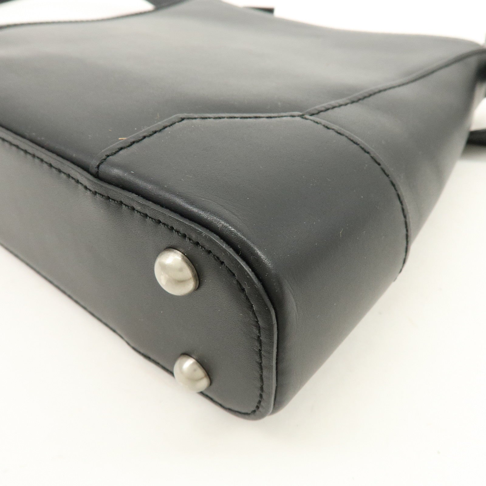 BURBERRY Logo Leather Shoulder Bag Crossbody Bag Black