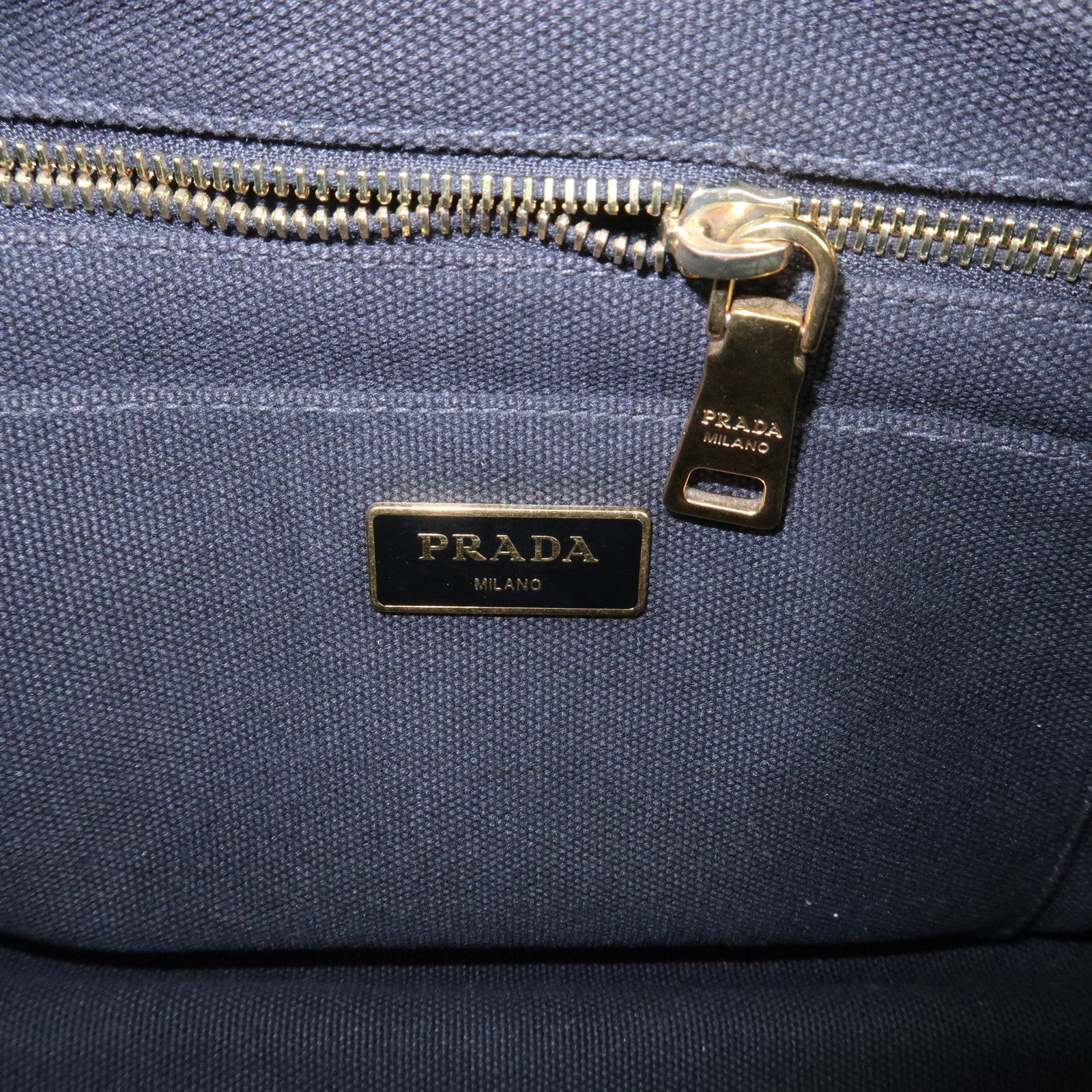 PRADA Triangle Logo Denim Canapa Bijoux 2Way Hand Bag Black B2642B