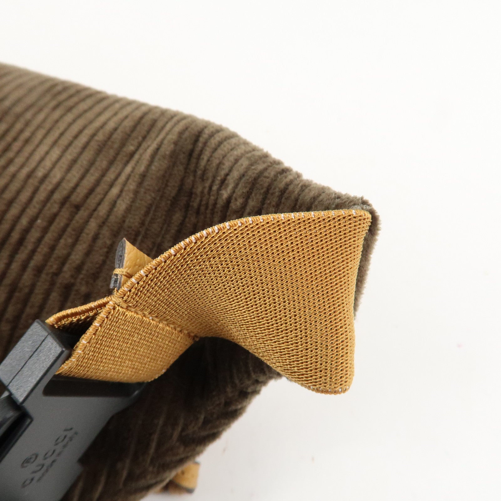 GUCCI Children's Corduroy Body Bag Waist Bag Brown Khaki 502095 Used