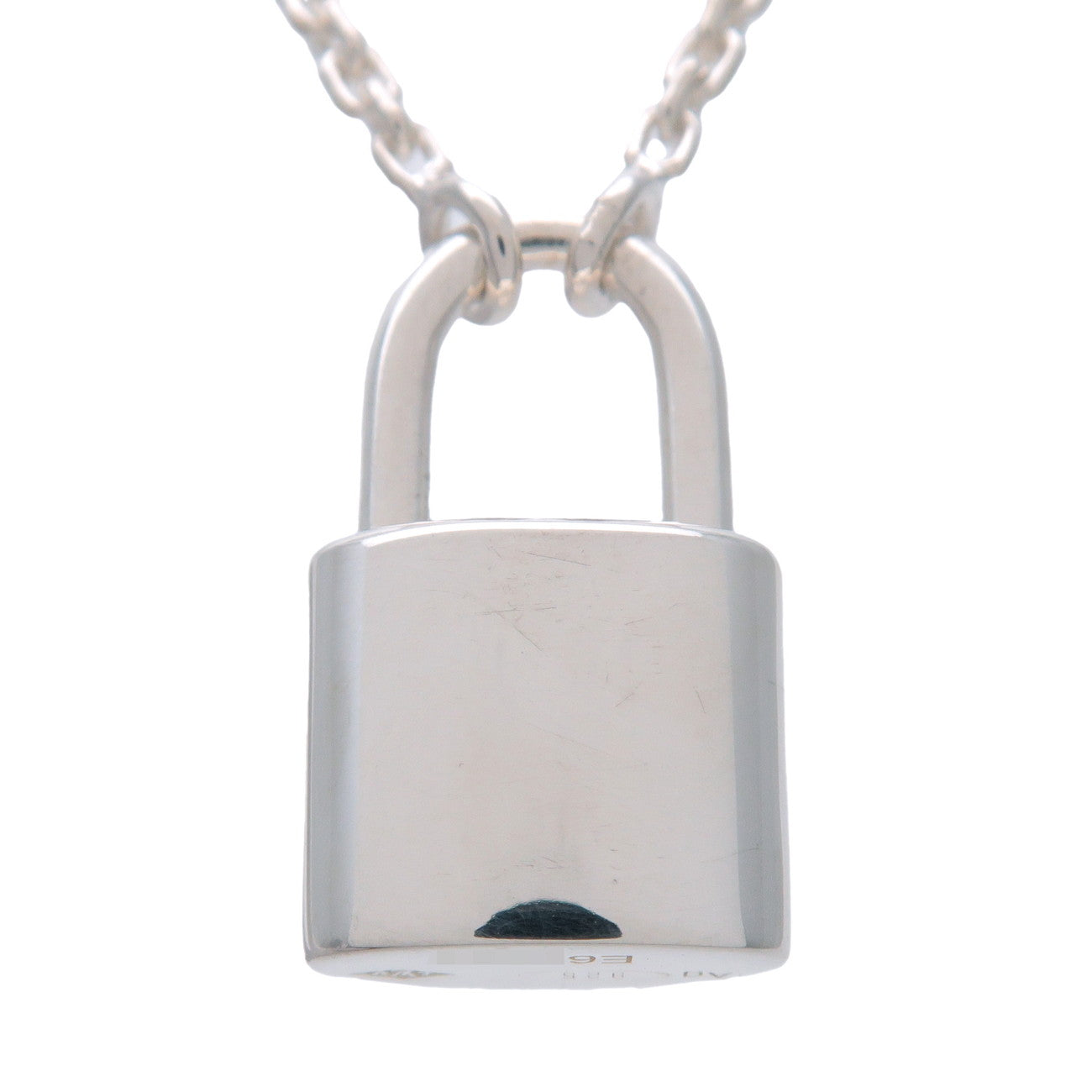 Louis Vuitton Lockit Pendant Necklace SV925 Silver Q93559