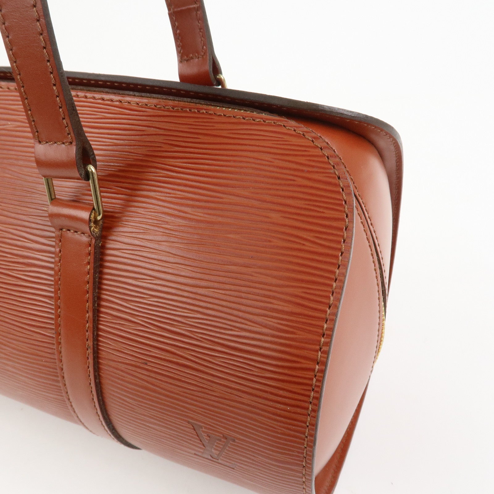 Louis Vuitton Epi Leather Soufflot Hand Bag Kenya Brown M52223