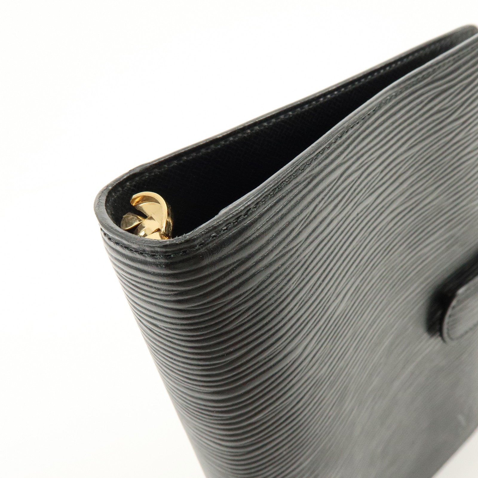 Louis Vuitton Epi Leather Agenda MM Planner Cover Noir Black R20042