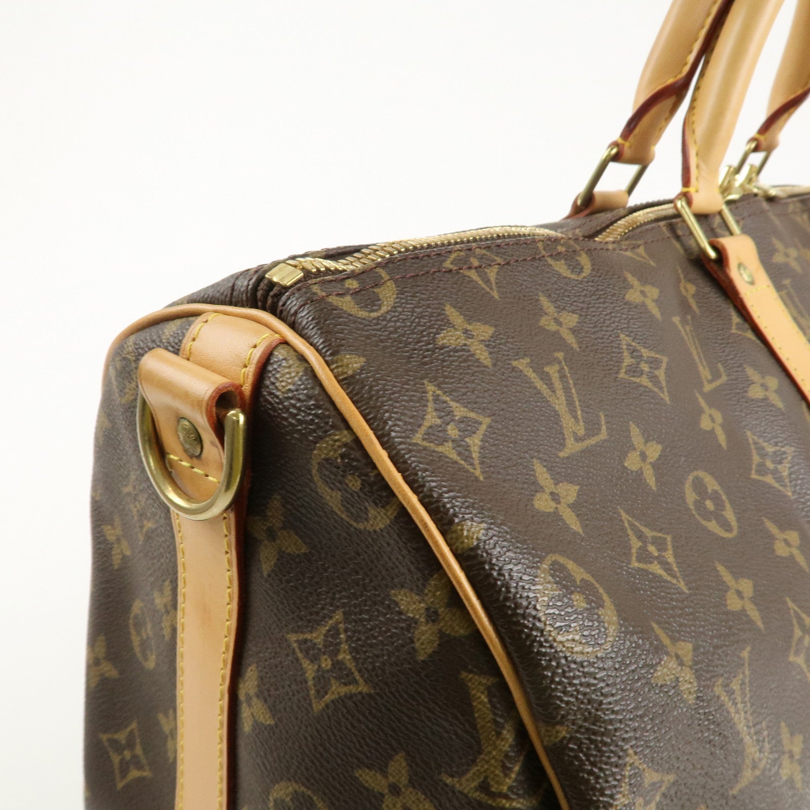 Louis Vuitton Monogram Keep All 50 Boston Bag Brown M41416 Used