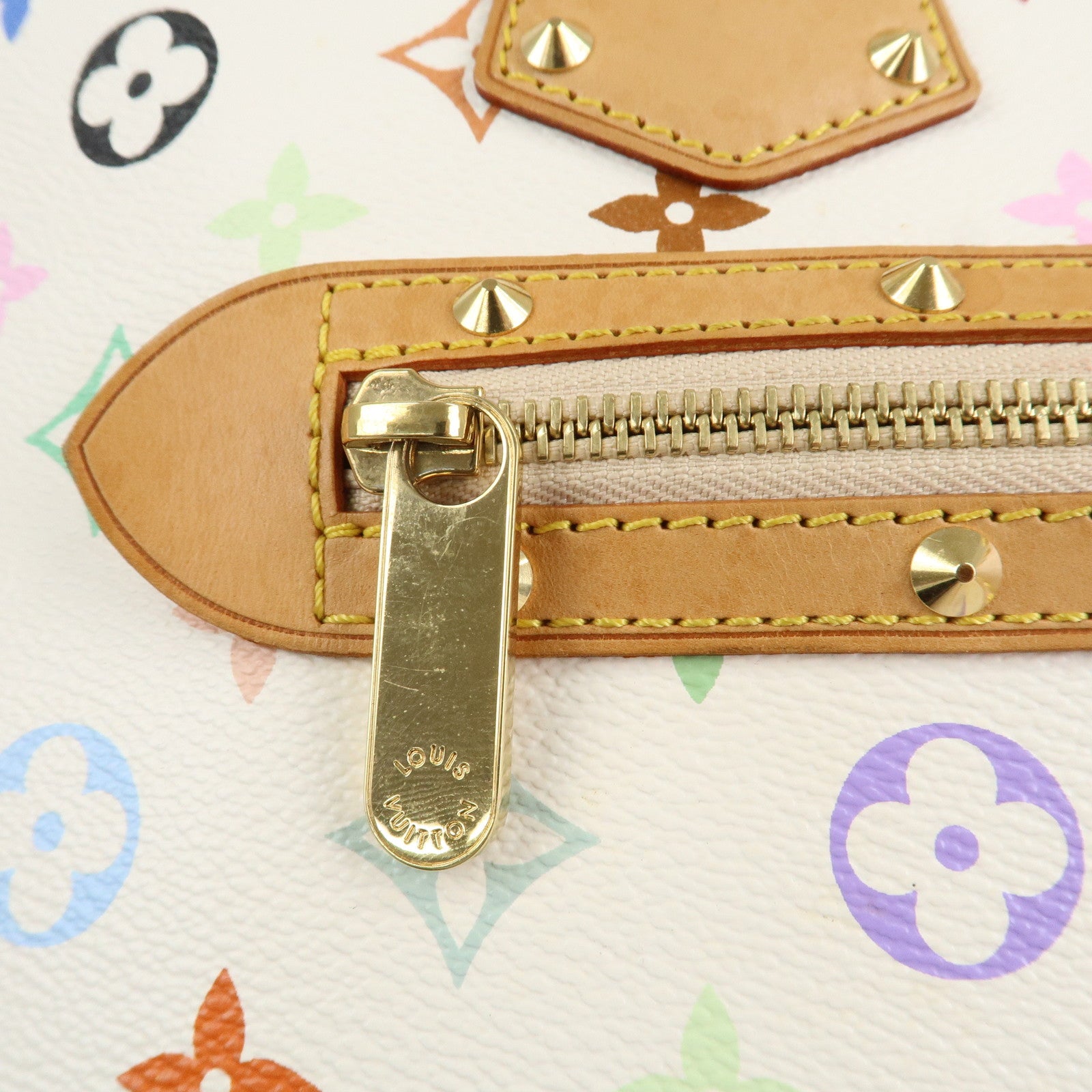 Louis Vuitton Monogram Alma PM Hand Bag Blanc Multicolor M92647 Used