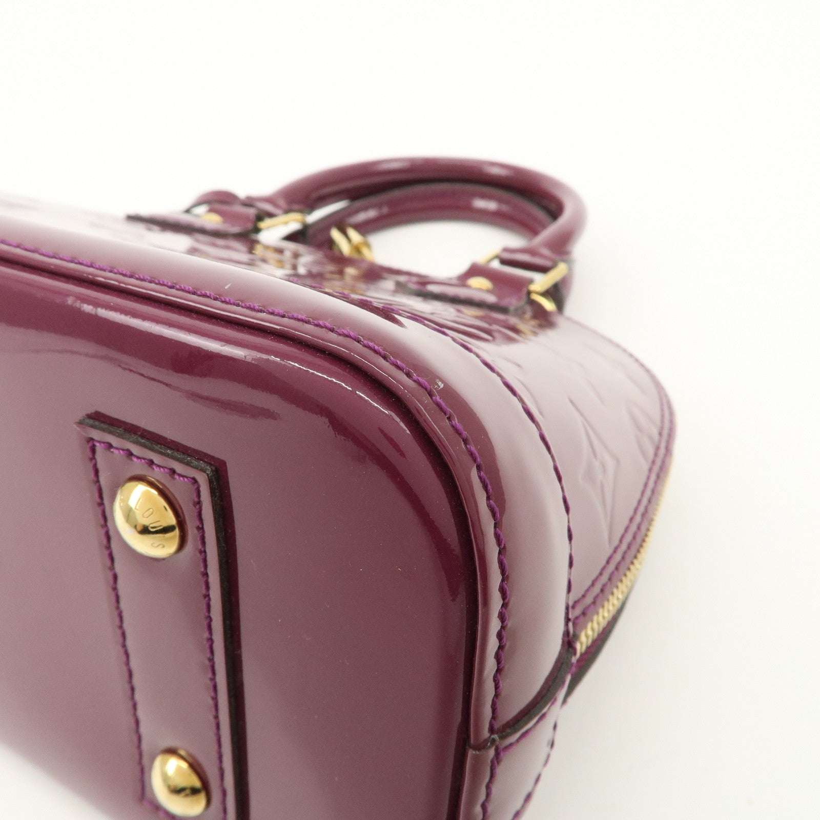 Louis Vuitton Monogram Vernis Alma BB 2Way Bag Magenta M50565