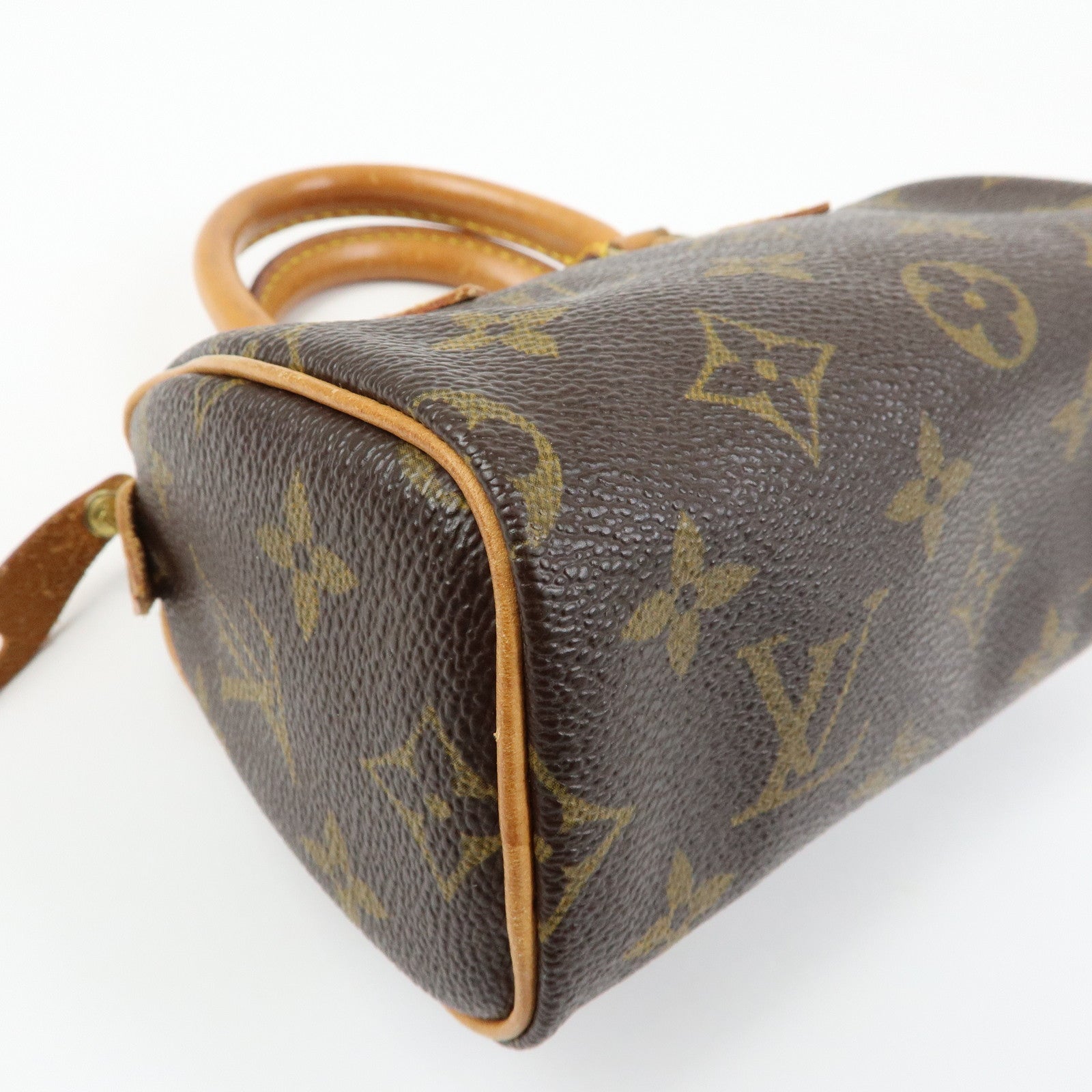 Louis Vuitton Monogram Mini Speedy Hand Shoulder Bag Brown M41534