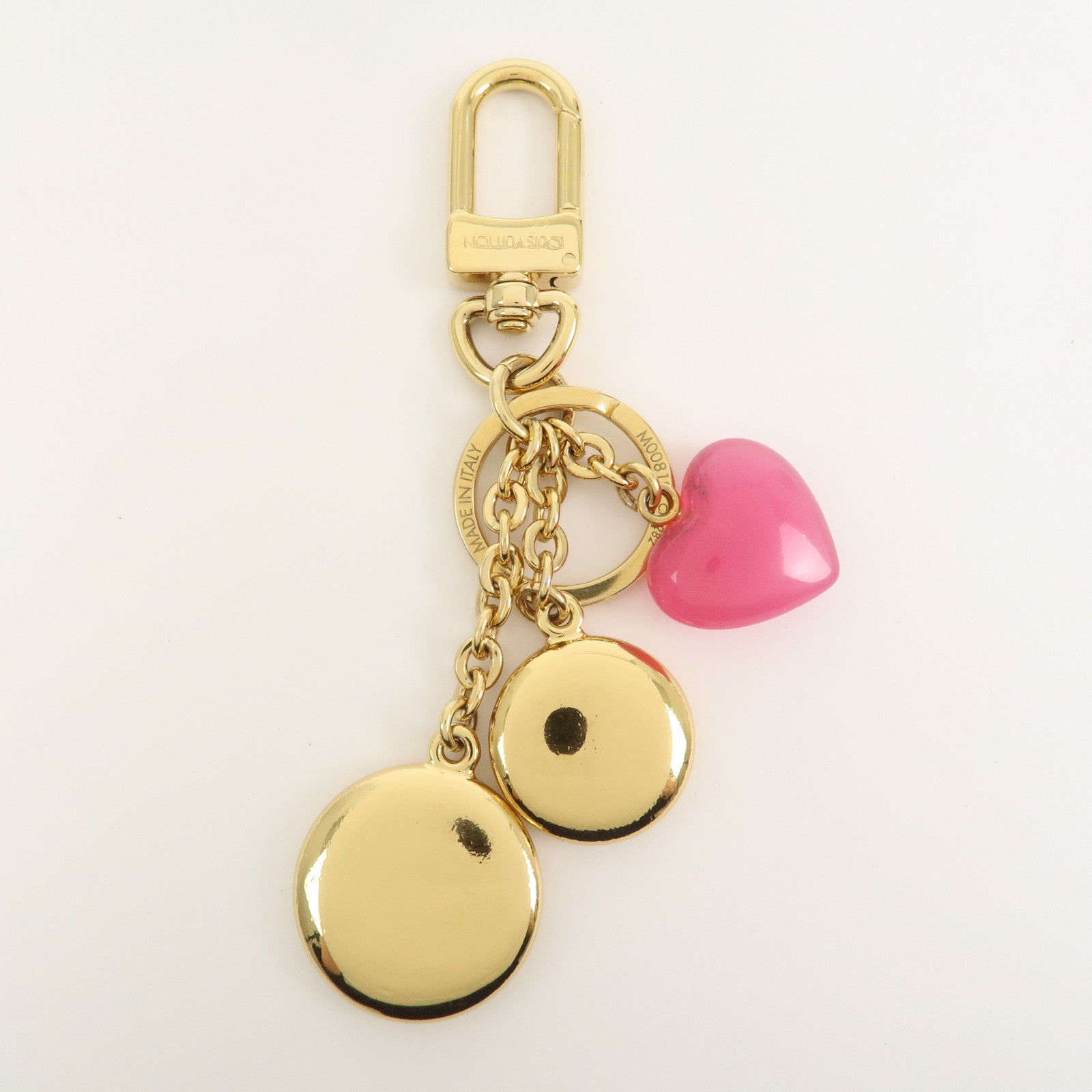 Louis Vuitton Metal Porte Cles LV Enamored Bag Charm Gold M00819
