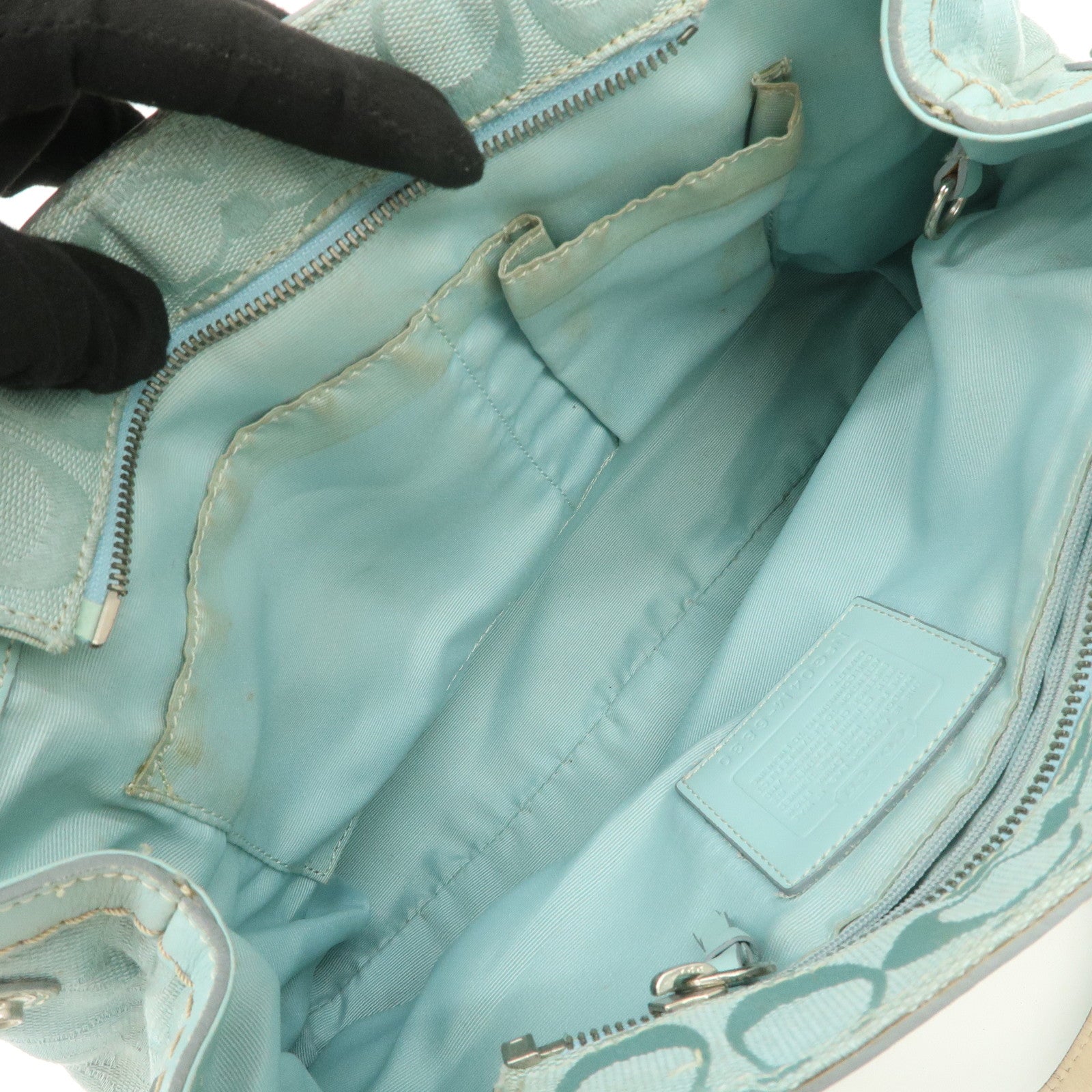 COACH Signature PVC Canvas Leather Set of 3 Shoulder Bag