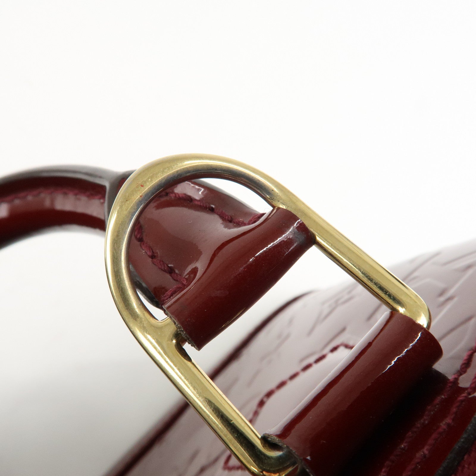 Louis Vuitton Monogram Vernis Alma BB Hand Bag Griotte M90231 Used