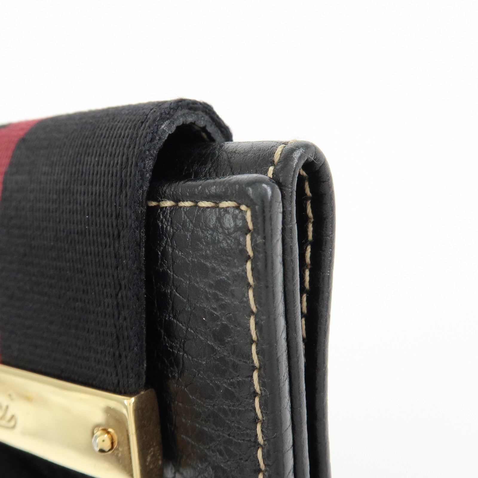 GUCCI Sherry Leather 6 Ring Key Case Key Holder Black 181673