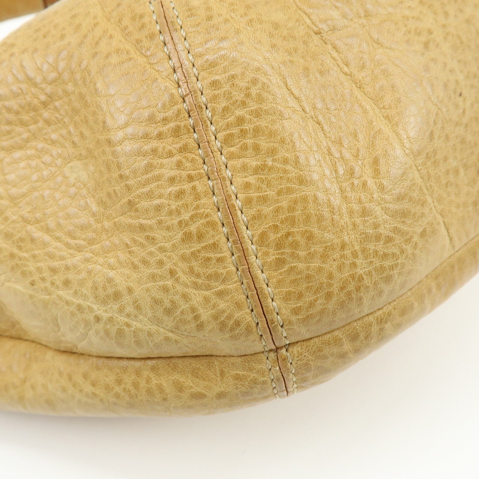 COACH Leather Shoulder Bag Hand Bag Studs Camel