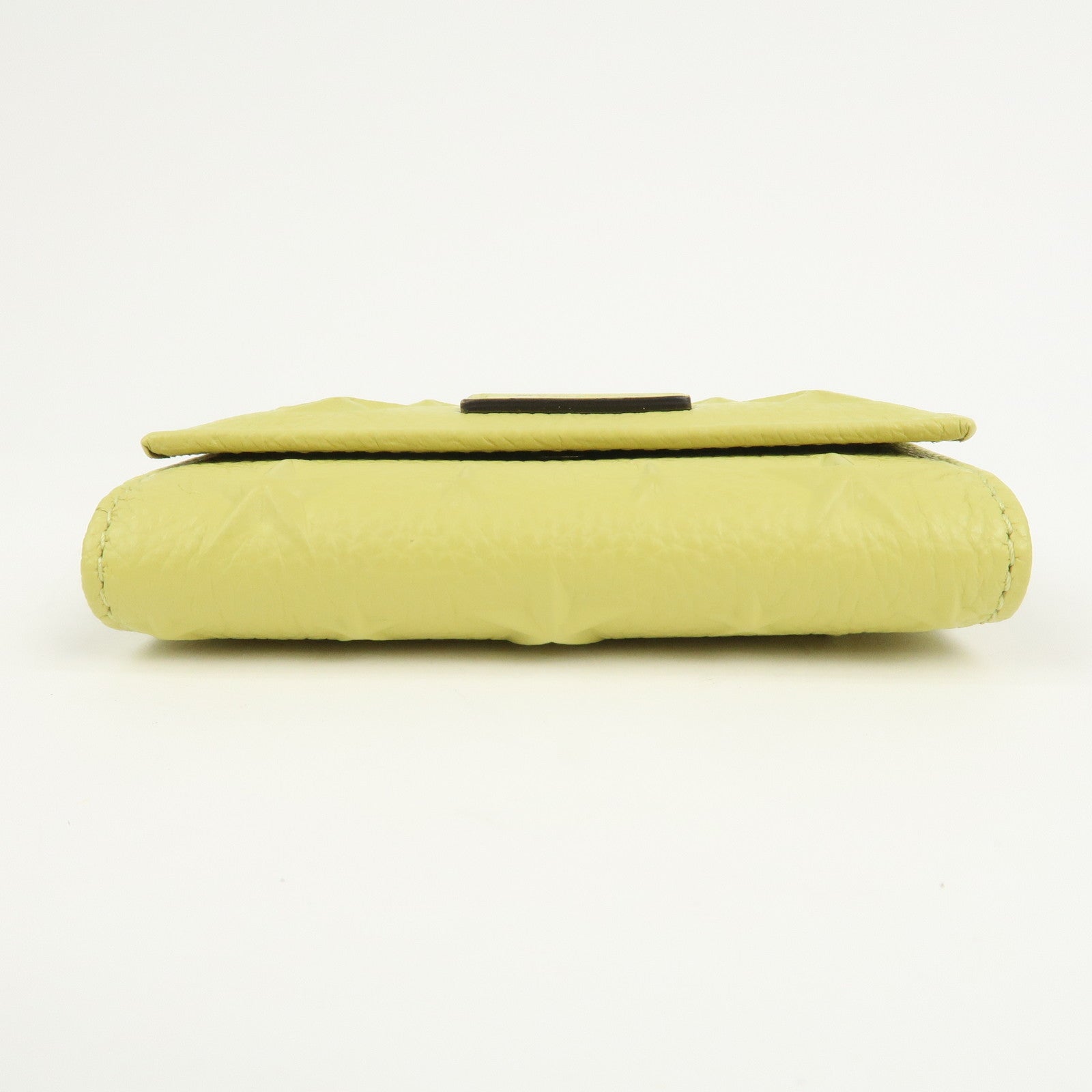 JIMMY CHOO Logo Leather 6 Rings Key Case Key Holder Yellow