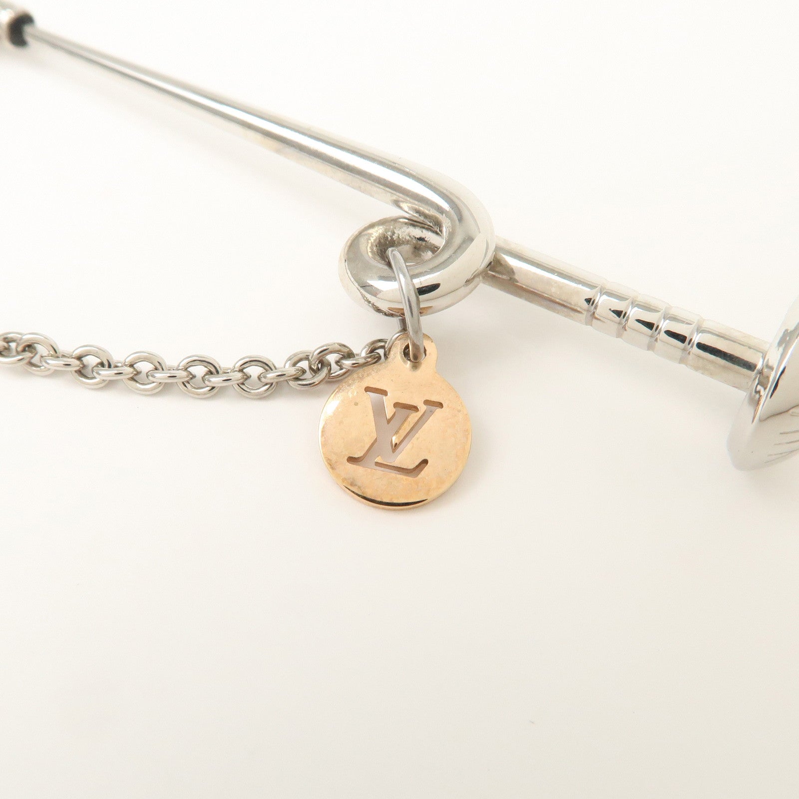 Louis Vuitton Metal Safari Charms Brooch Silver M68109