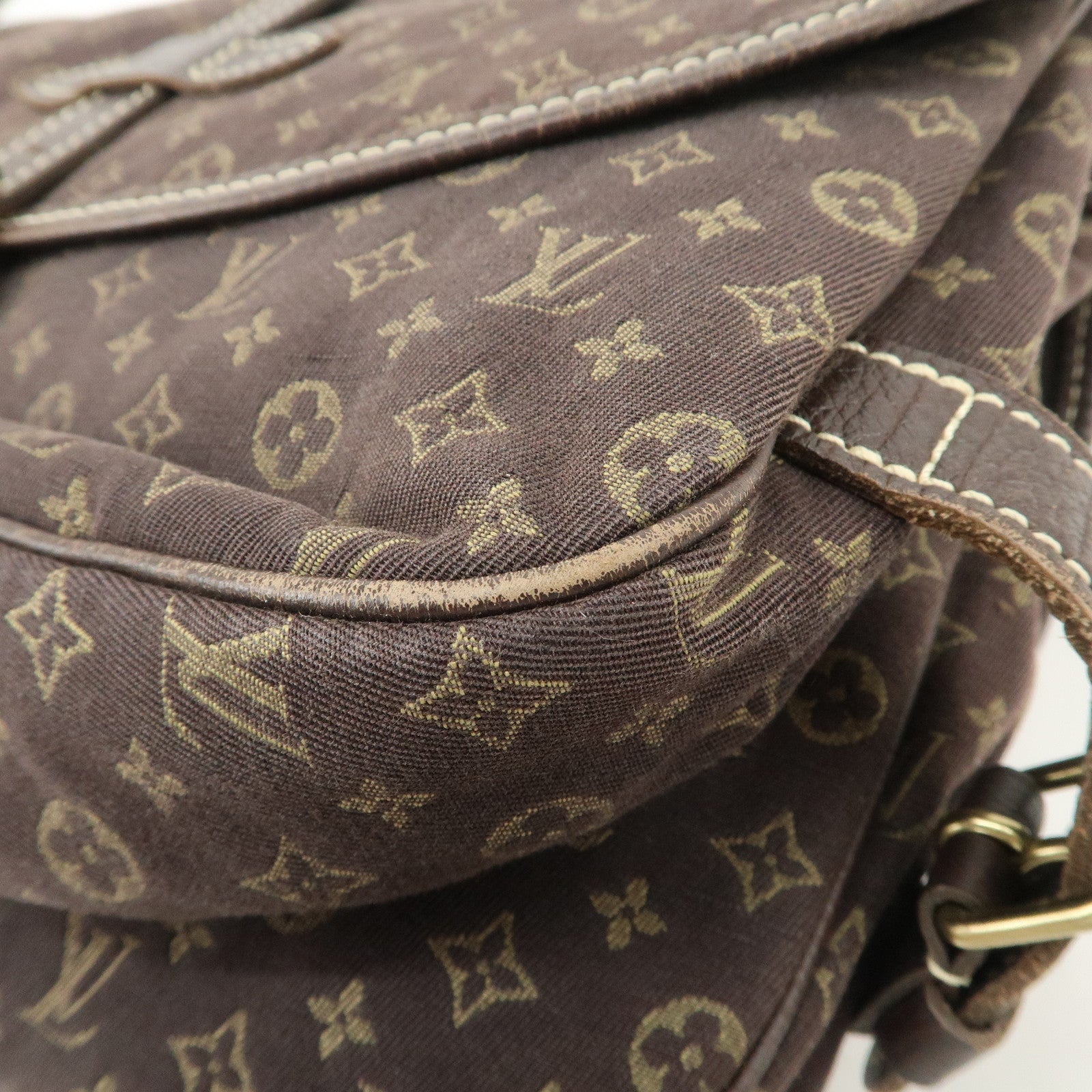 Louis Vuitton Monogram Mini Lin Saumur 30 Shoulder Bag Brown M95227