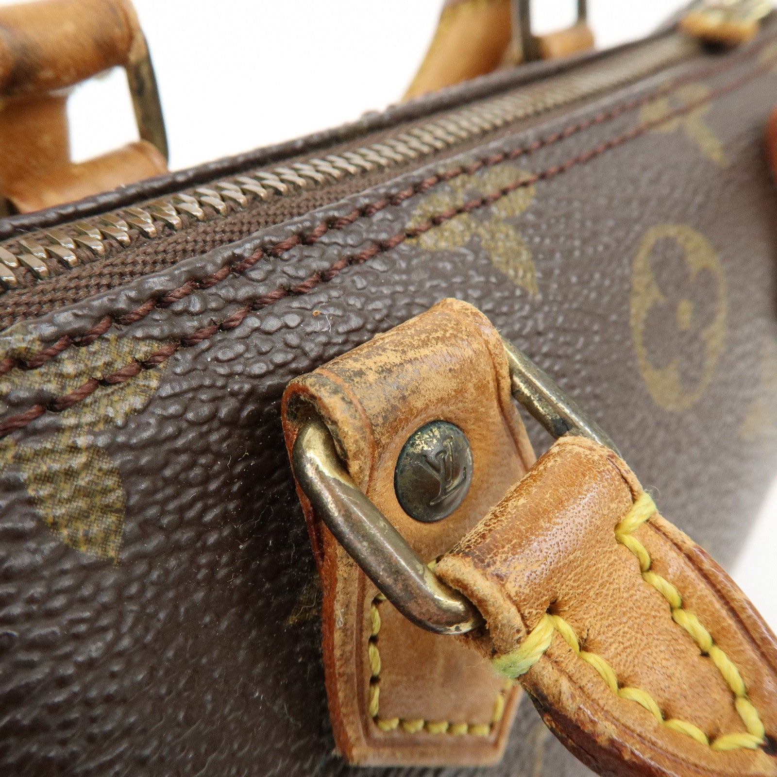Louis Vuitton Monogram Mini Speedy Hand Bag Brown M41534