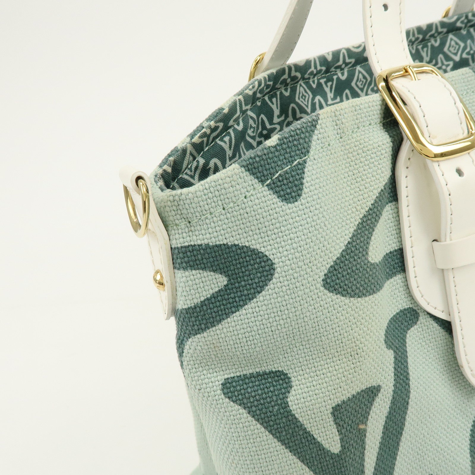 Louis Vuitton Cruise Line Tahitienne PM Canvas Tote Bag Mint M95678
