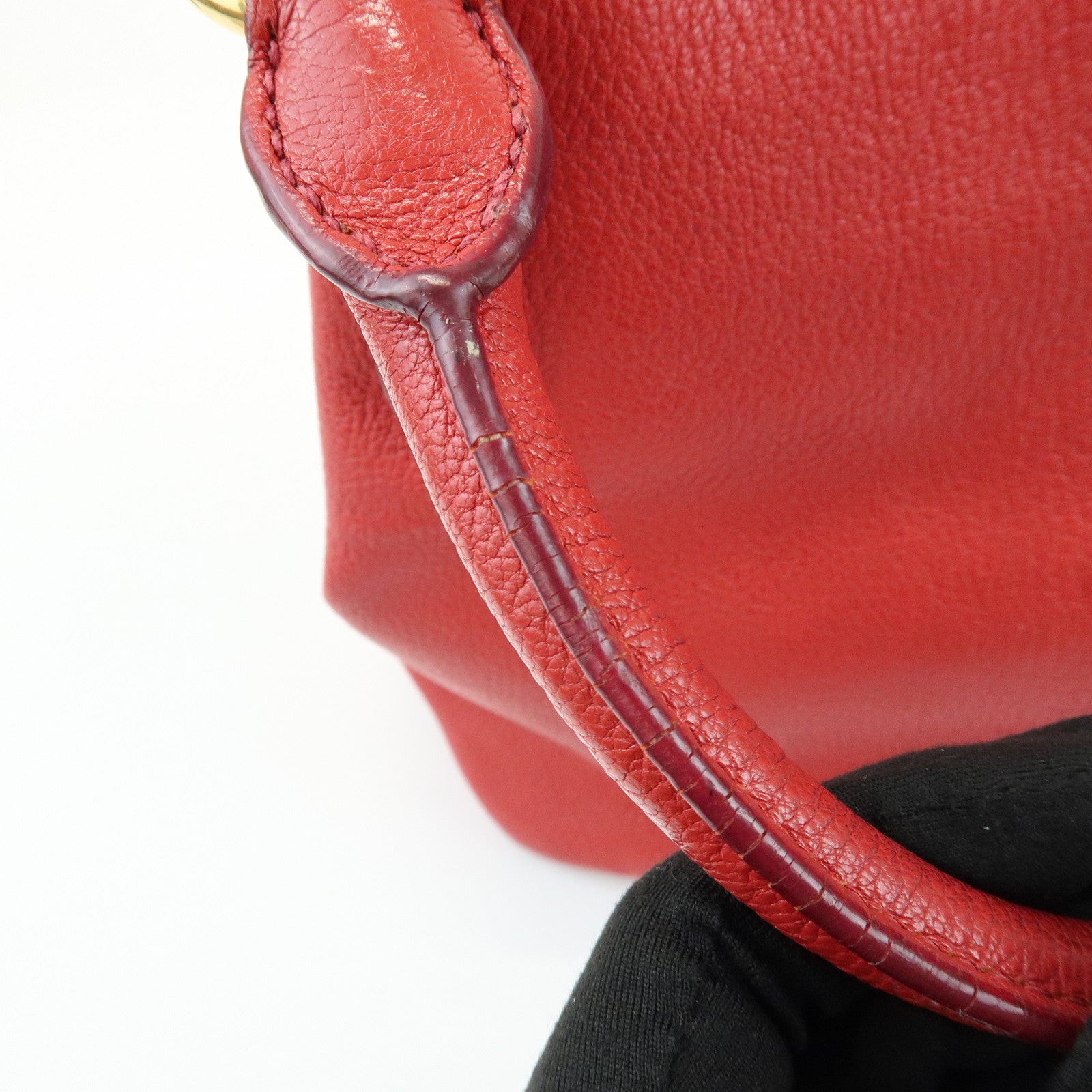 MIU MIU 2Way Bag Hand Bag Shoulder Bag Red RM0886