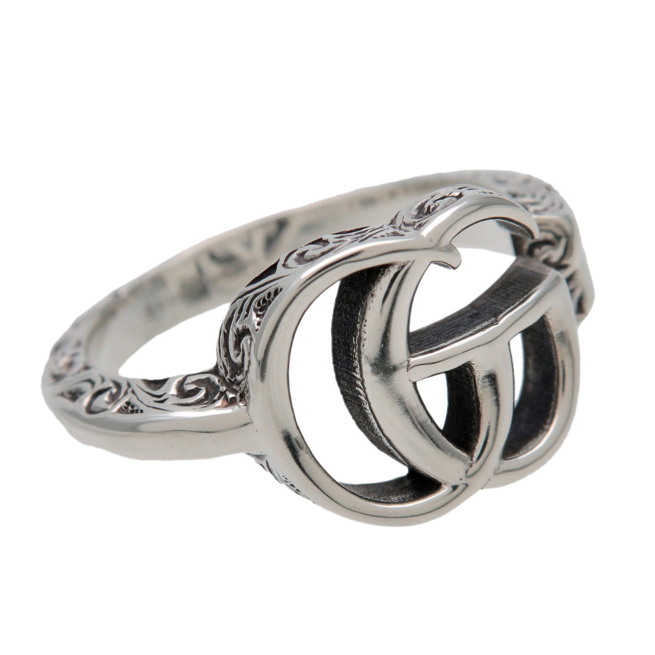 GUCCI Double G Key Motif Ring SV925 Silver #17 US7.25 EU55 627760