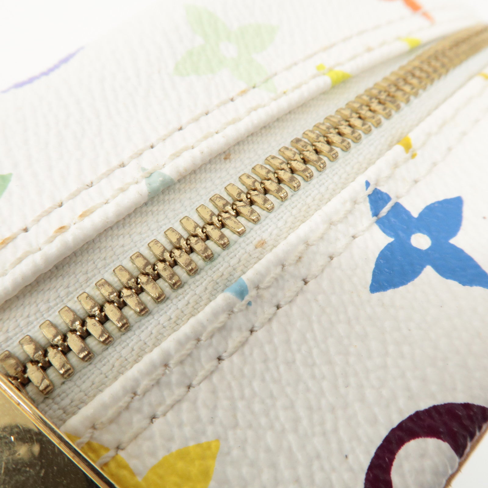 Louis Vuitton Monogram Multicolor Trouville Hand Bag Blanc M92663 Used