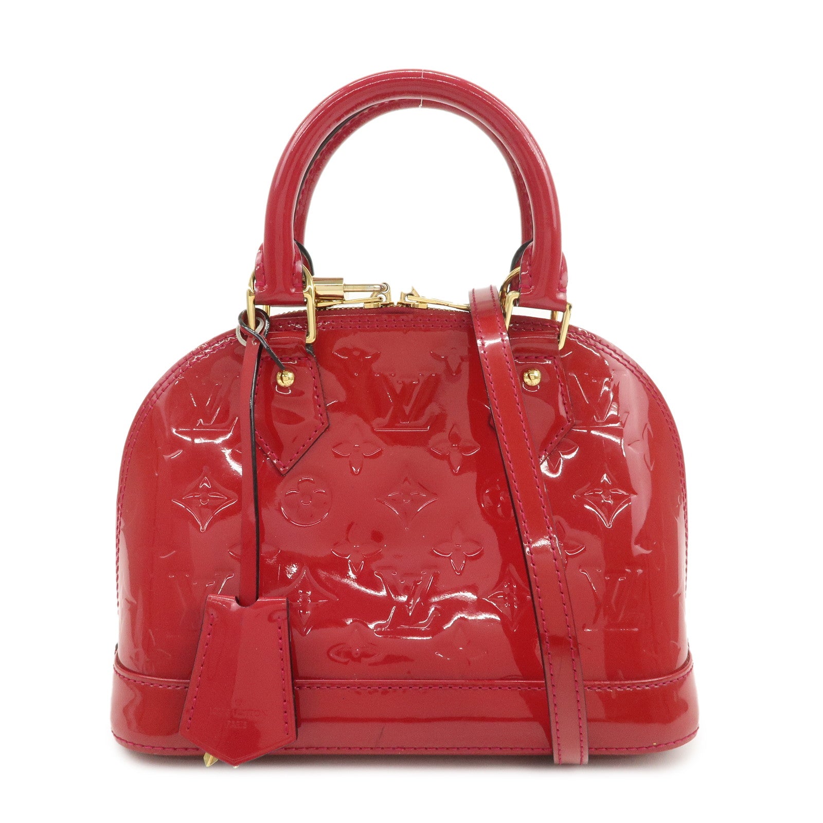 Louis Vuitton Monogram Vernis Alma BB 2Way Bag Rouge Grenade M91698
