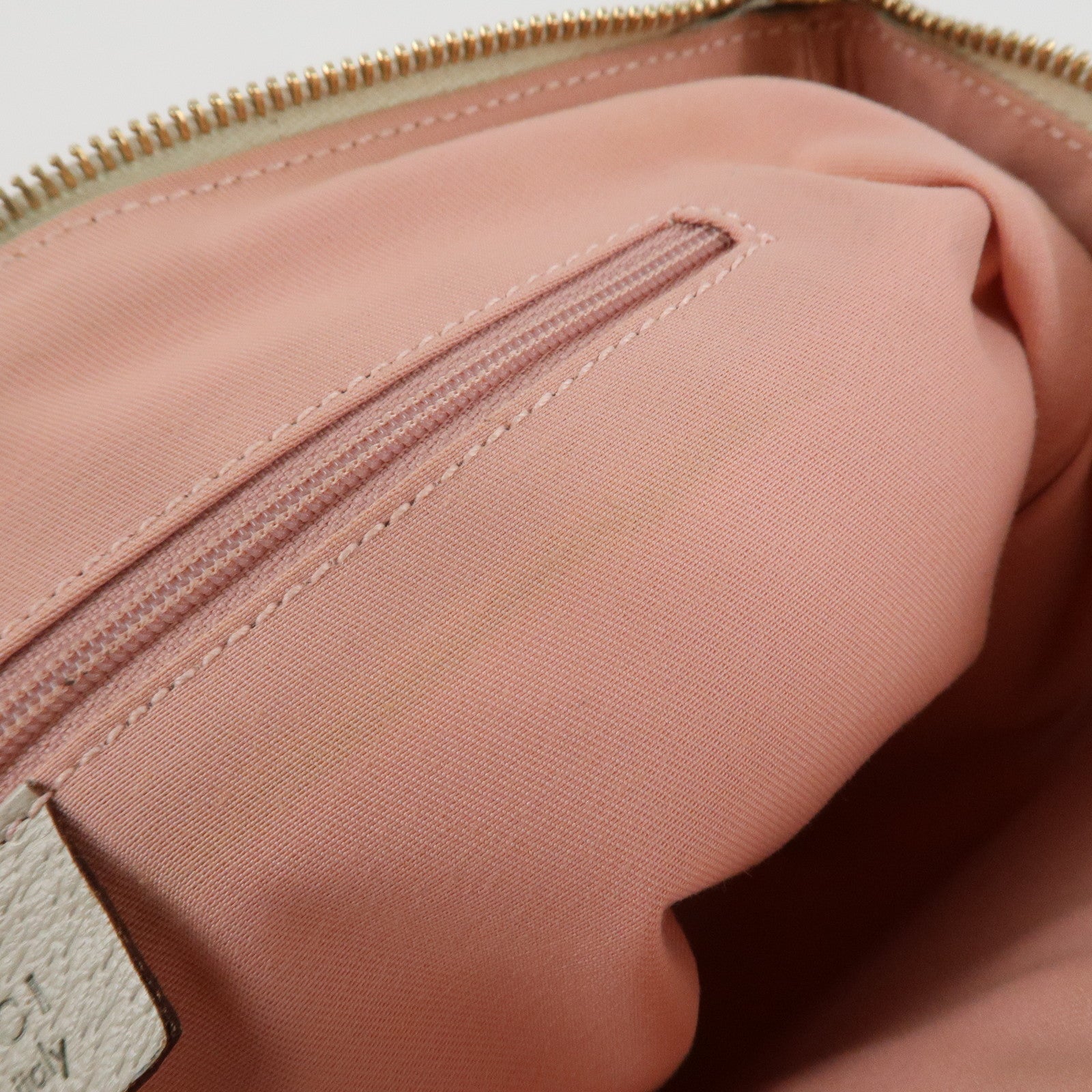 GUCCI Abbey GG Canvas Leather Mini Tote Bag Hand Bag Pink Used