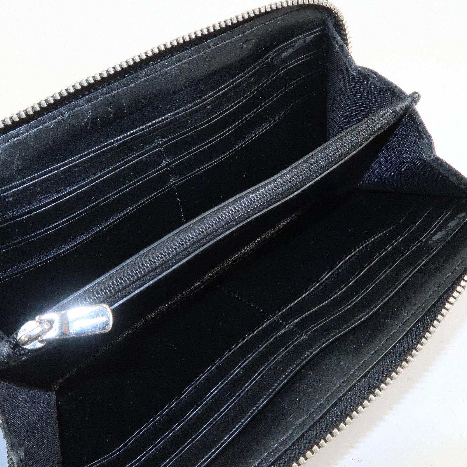 COACH Set of 3 Leather Canvas Long Wallets Black Multicolor