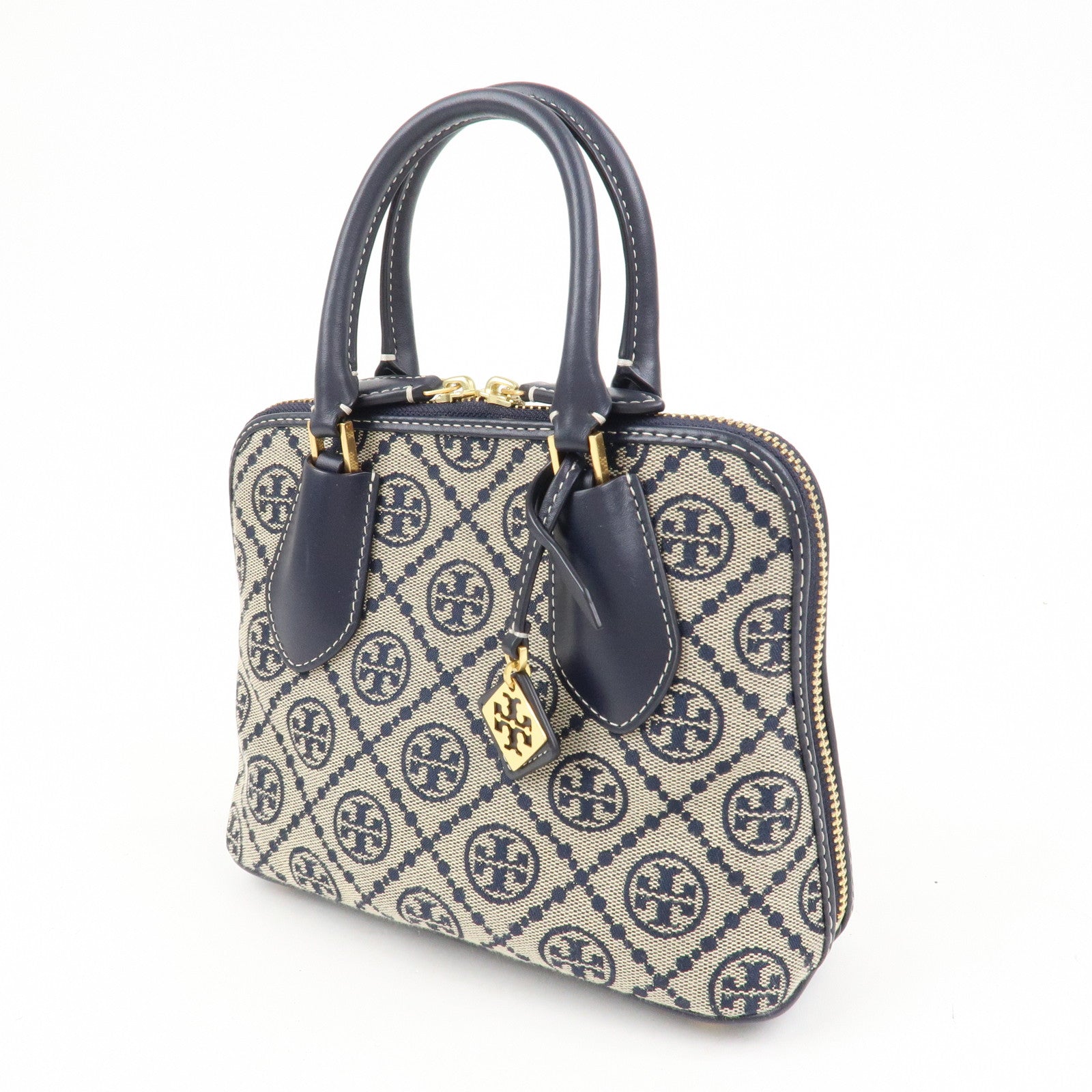TORY BURCH Mini Swing Bag 2Way Bag Hand Shoulder Bag Navy Beige