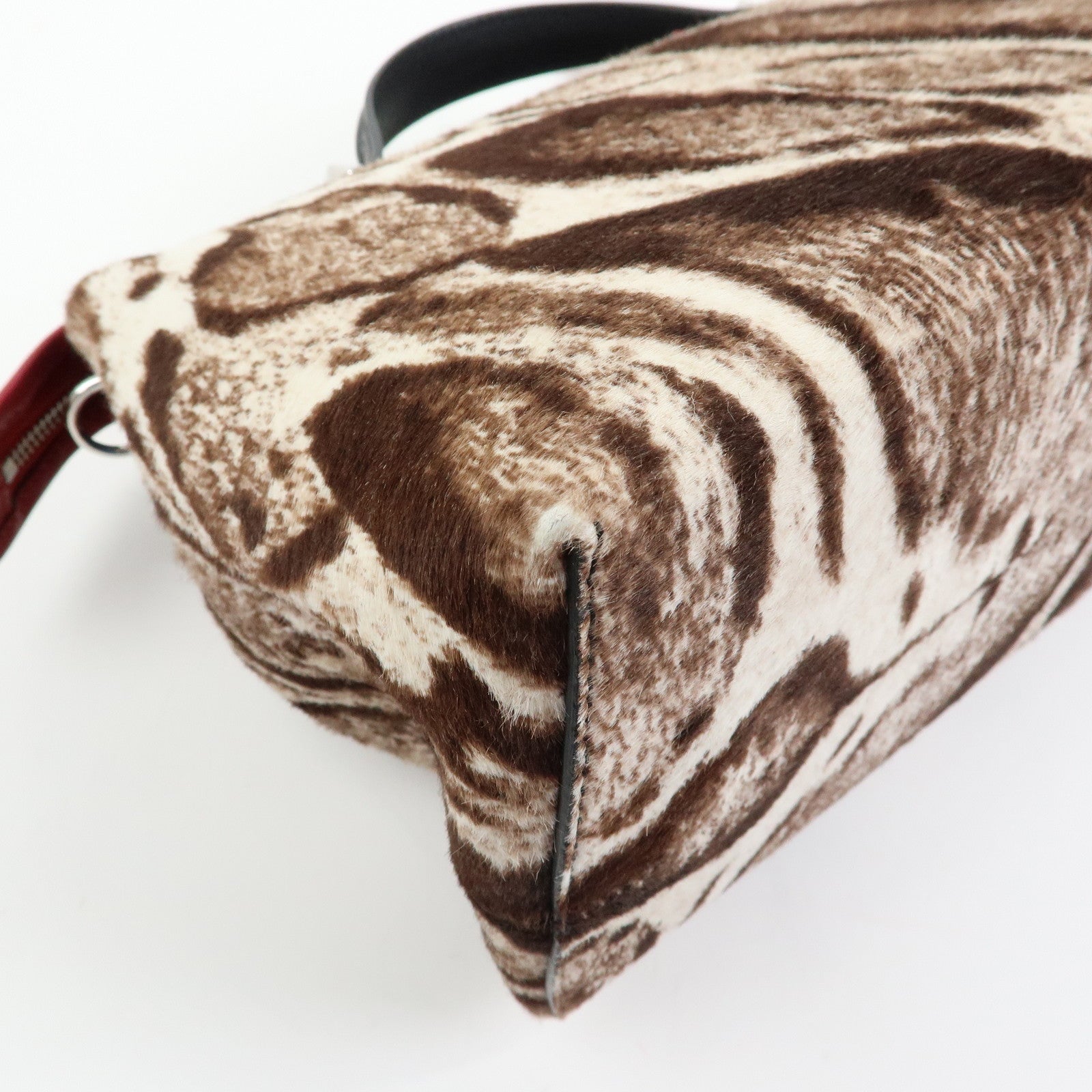 FENDI By The Way Pony Hair Calf Leather Leopard 2Way Bag 8BL125