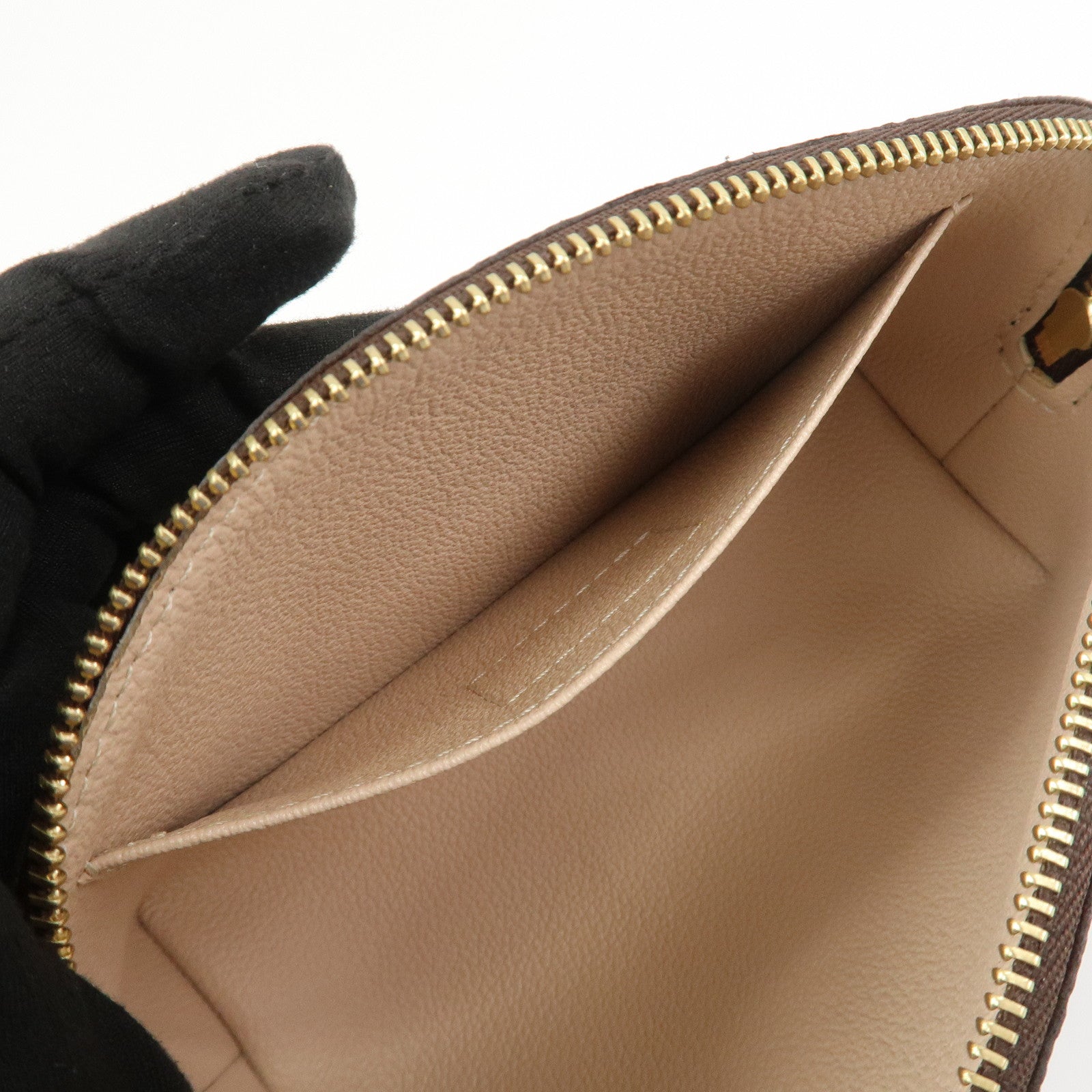 Louis Vuitton Monogram Pochette Cosmetic Pouch Brown M47515