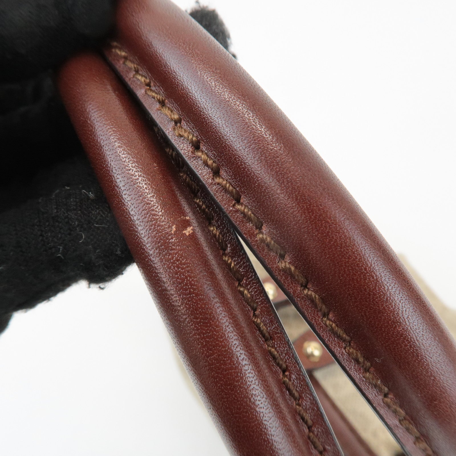 GUCCI Sukey GG Canvas Leather 2Way Bag Hand Bag Beige Brown 247902 Used