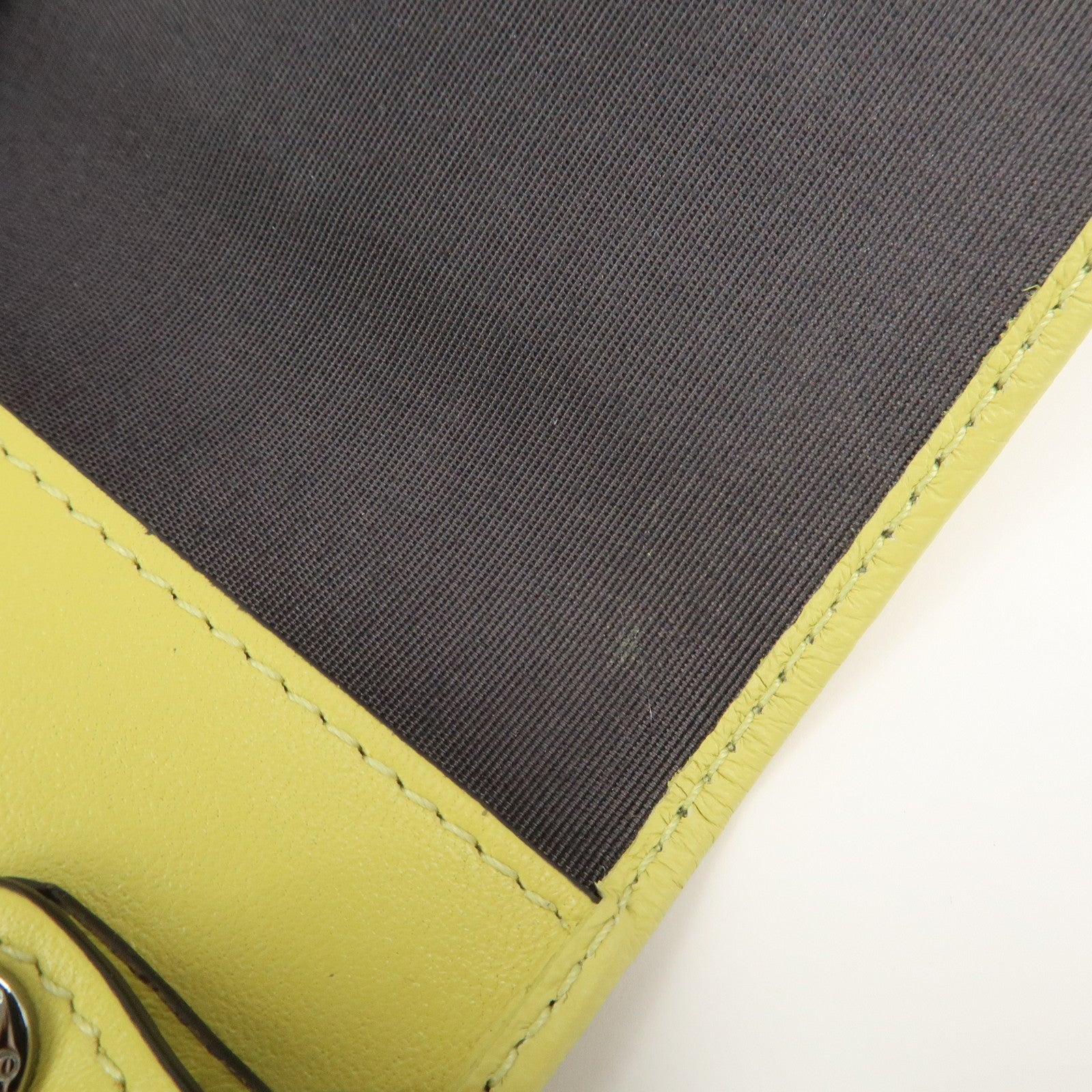 JIMMY CHOO Logo Leather 6 Rings Key Case Key Holder Yellow