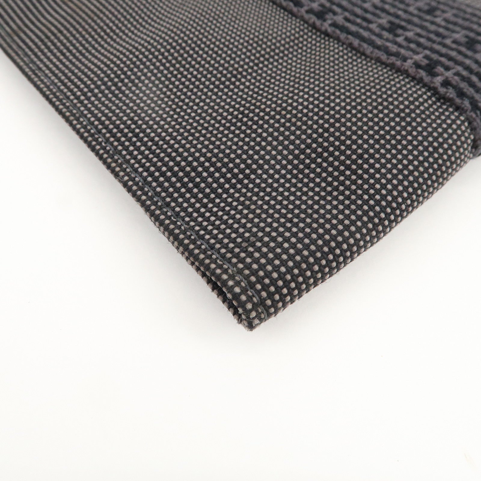 HERMES Herline Herbag Canvas Shoulder Bag Crossbody Bag Black