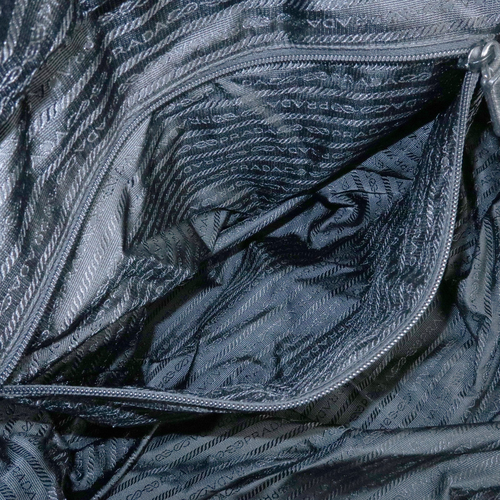 PRADA Triangle Logo Nylon Leather Boston Bag Travel Bag Black