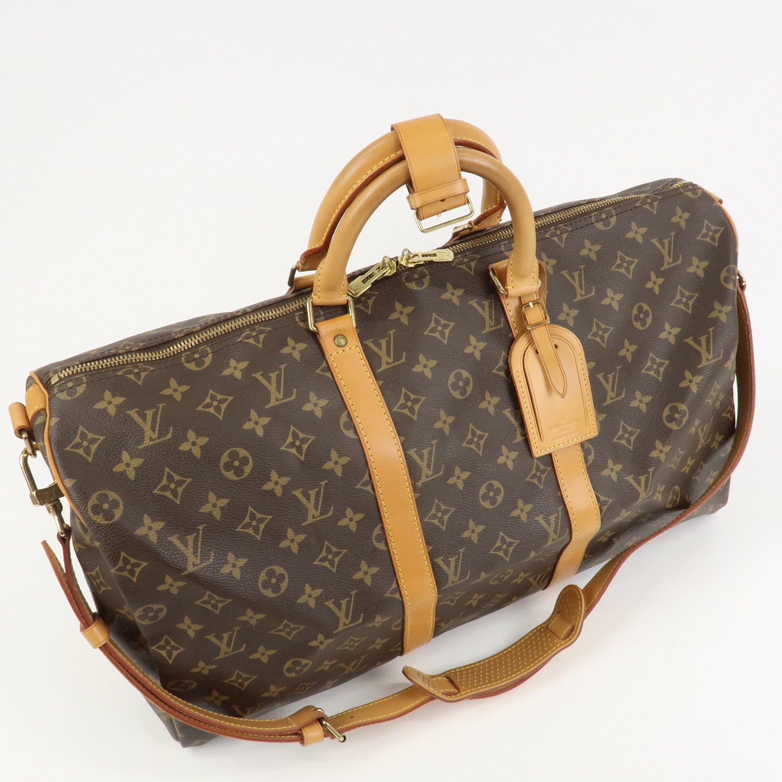 Louis Vuitton Monogram Keep All Bandouliere 50 Boston Bag M41416